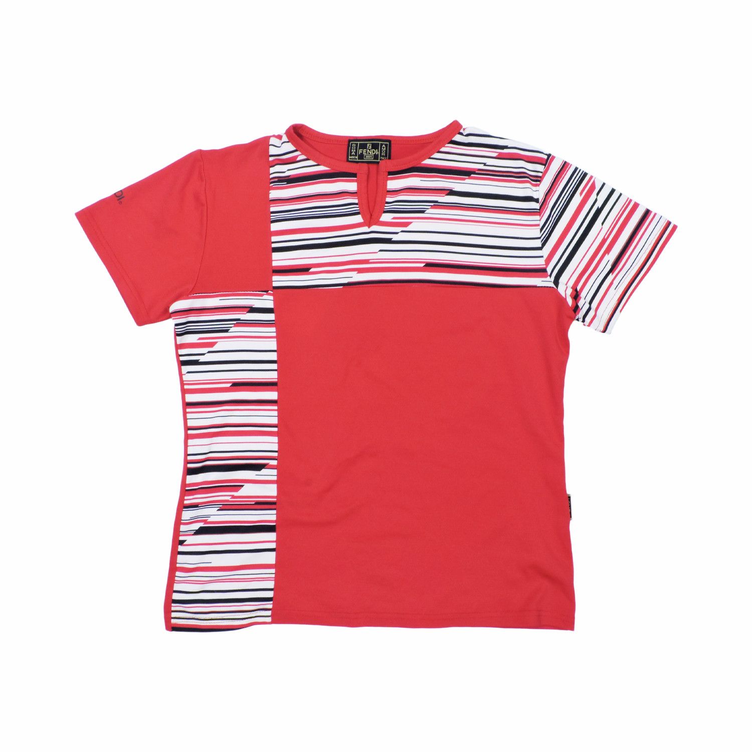 Fendi FENDI RED STRIPED T-SHIRT Size M / US 6-8 / IT 42-44 - 1 Thumbnail