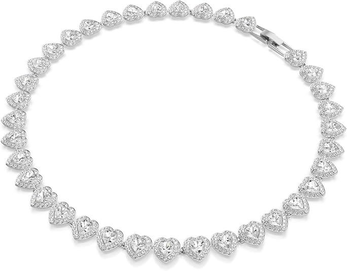 Swarovski Crystal Necklace in Rhodium Finish Size ONE SIZE - 1 Thumbnail