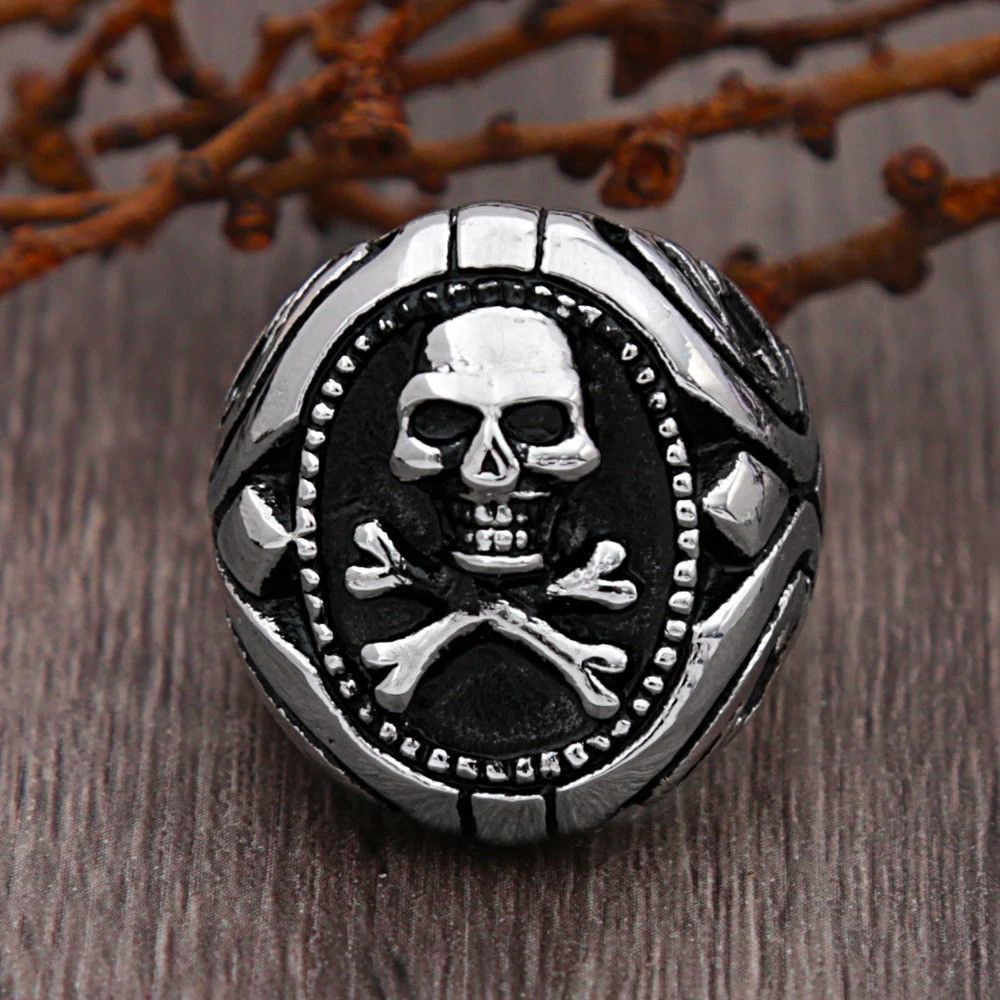 Vintage Pirate Skull Ring Size ONE SIZE - 5 Thumbnail