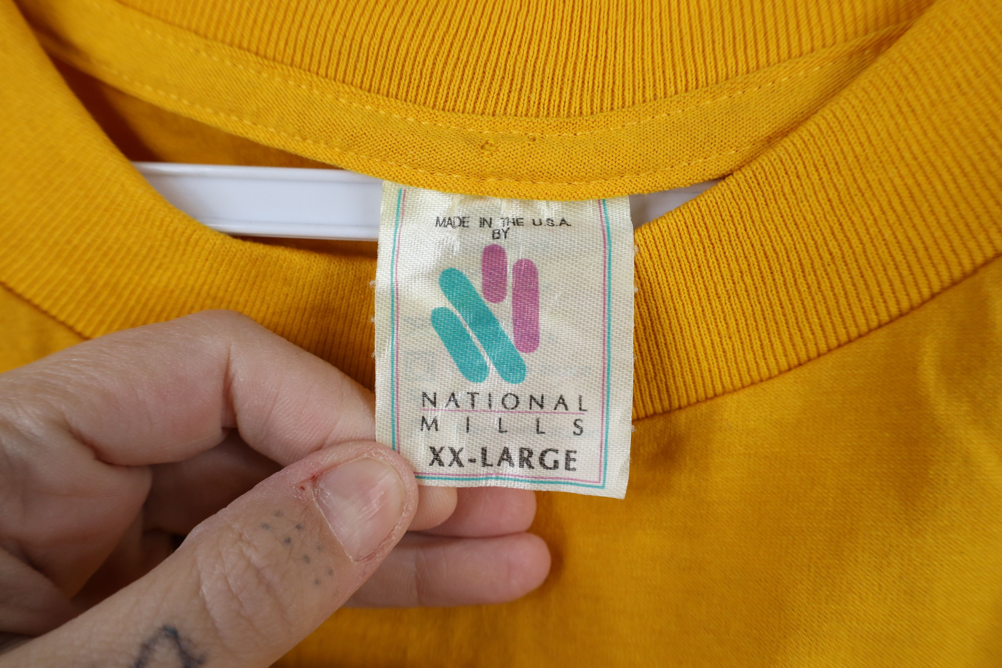 Vintage Vintage 90s Streetwear Short Sleeve T-Shirt Yellow USA Size US XXL / EU 58 / 5 - 7 Thumbnail