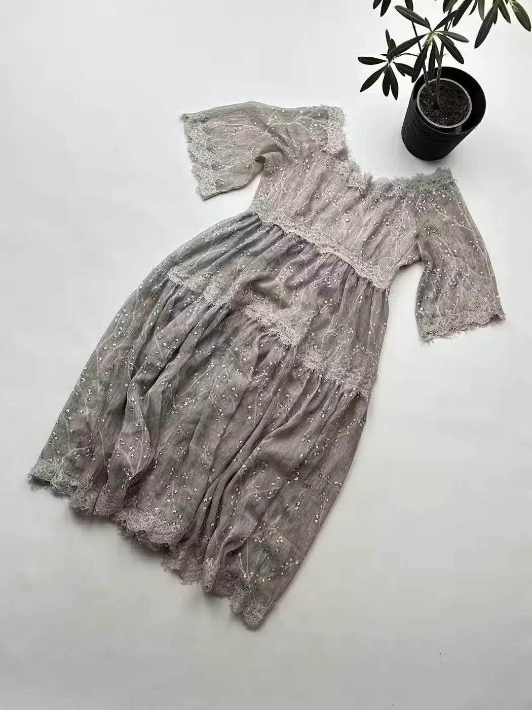 Sandro Sandro Flare Printed Dress (434) Size M / US 6-8 / IT 42-44 - 8 Thumbnail