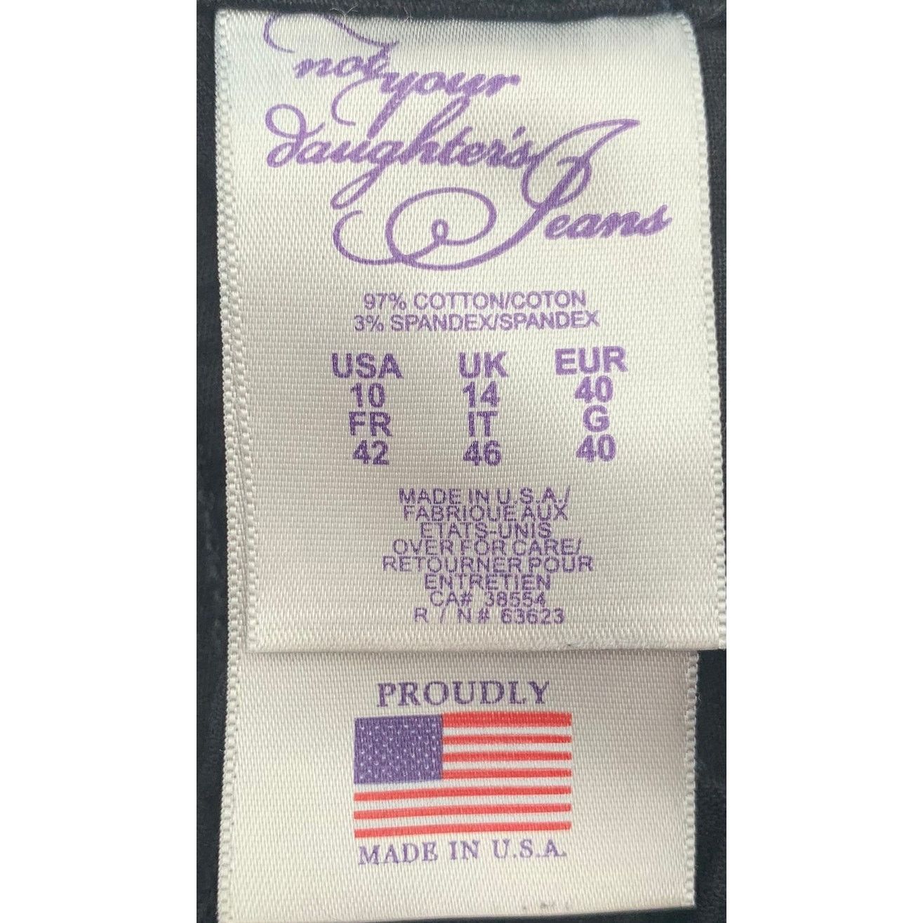 NYDJ NYDJ Women's Size 10 Black Marilyn Straight 431B Stretch Size 32" / US 10 / IT 46 - 8 Thumbnail