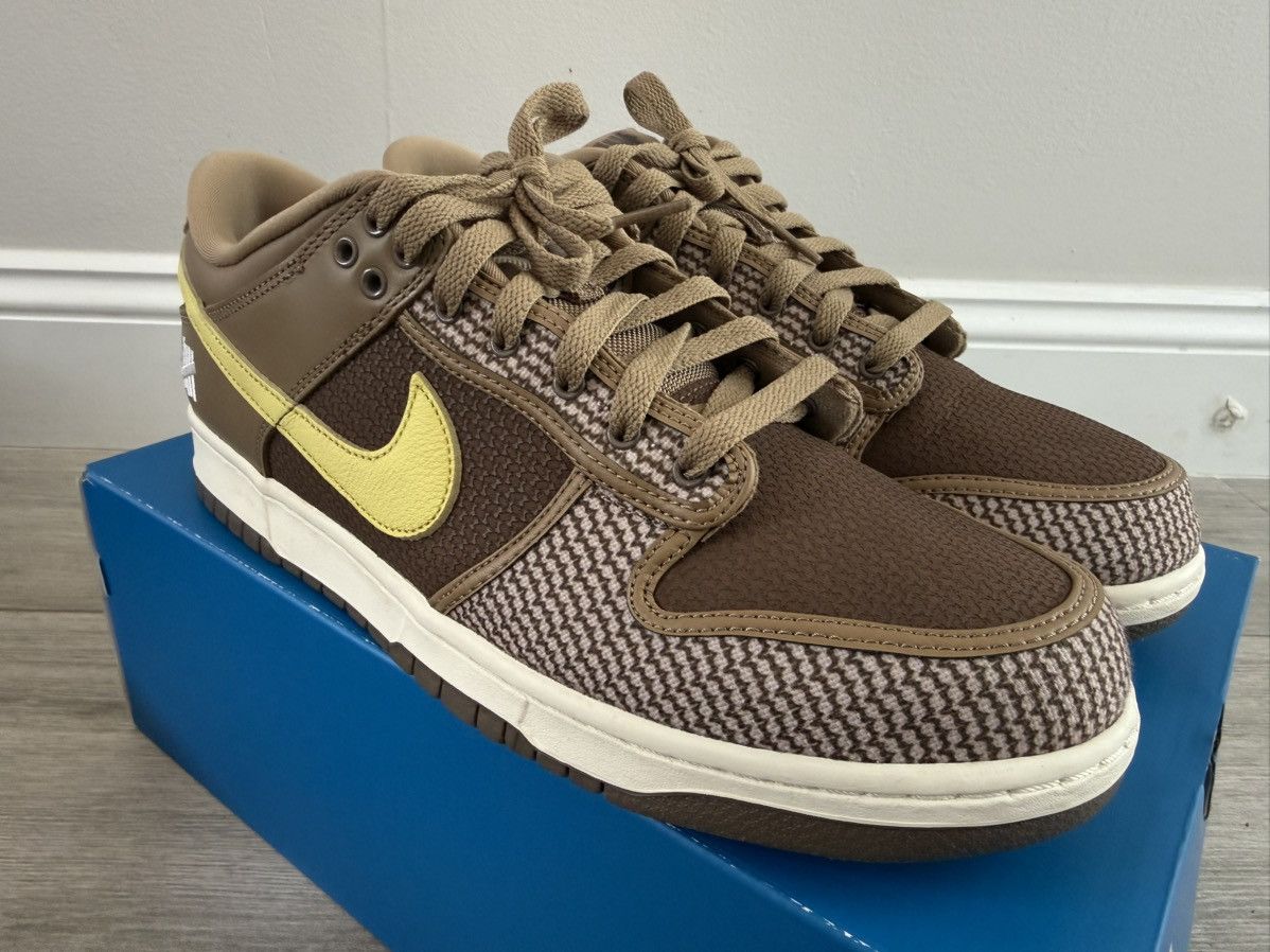 Nike × Undefeated Undefeated Nike Dunk Low Canteen Lemon Palomino Sz 12 Used Size US 12 / EU 45 - 4 Thumbnail