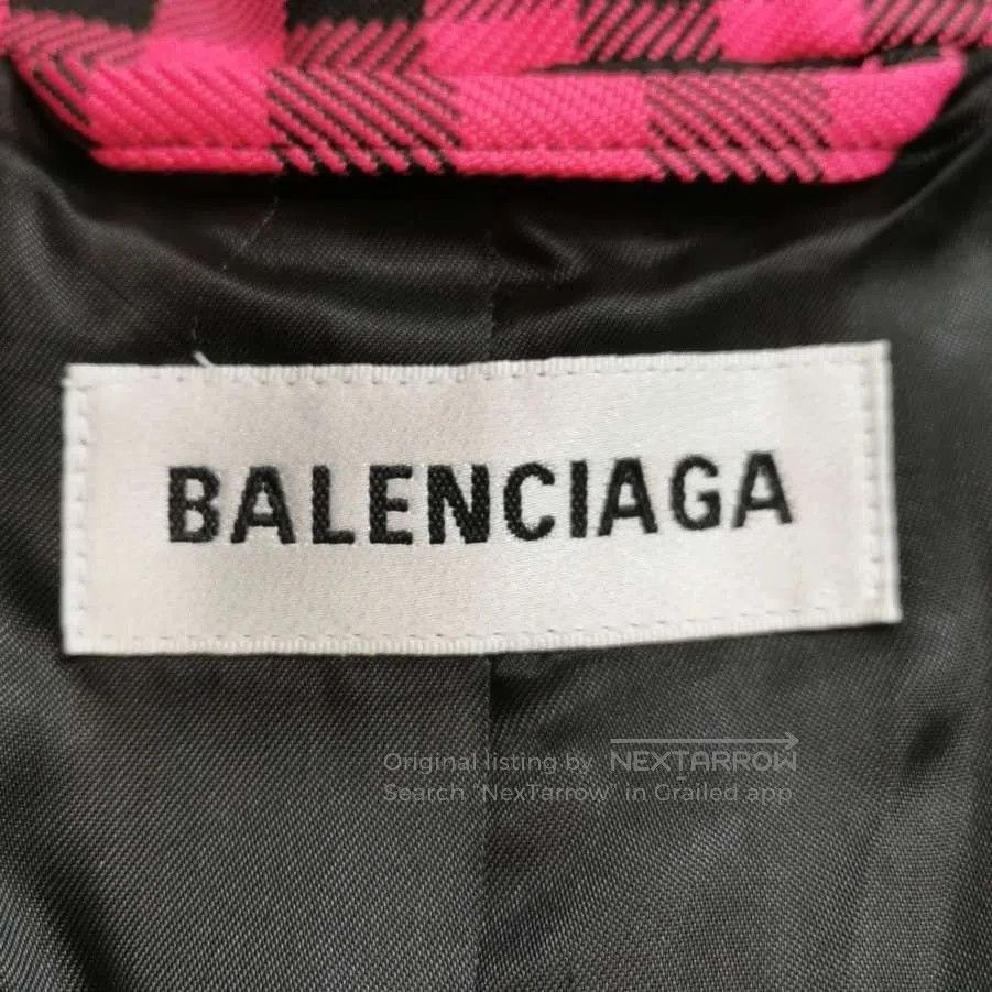 Balenciaga Pink & Black Checkered Single. Size XS / US 0-2 / IT 36-38 - 4 Thumbnail