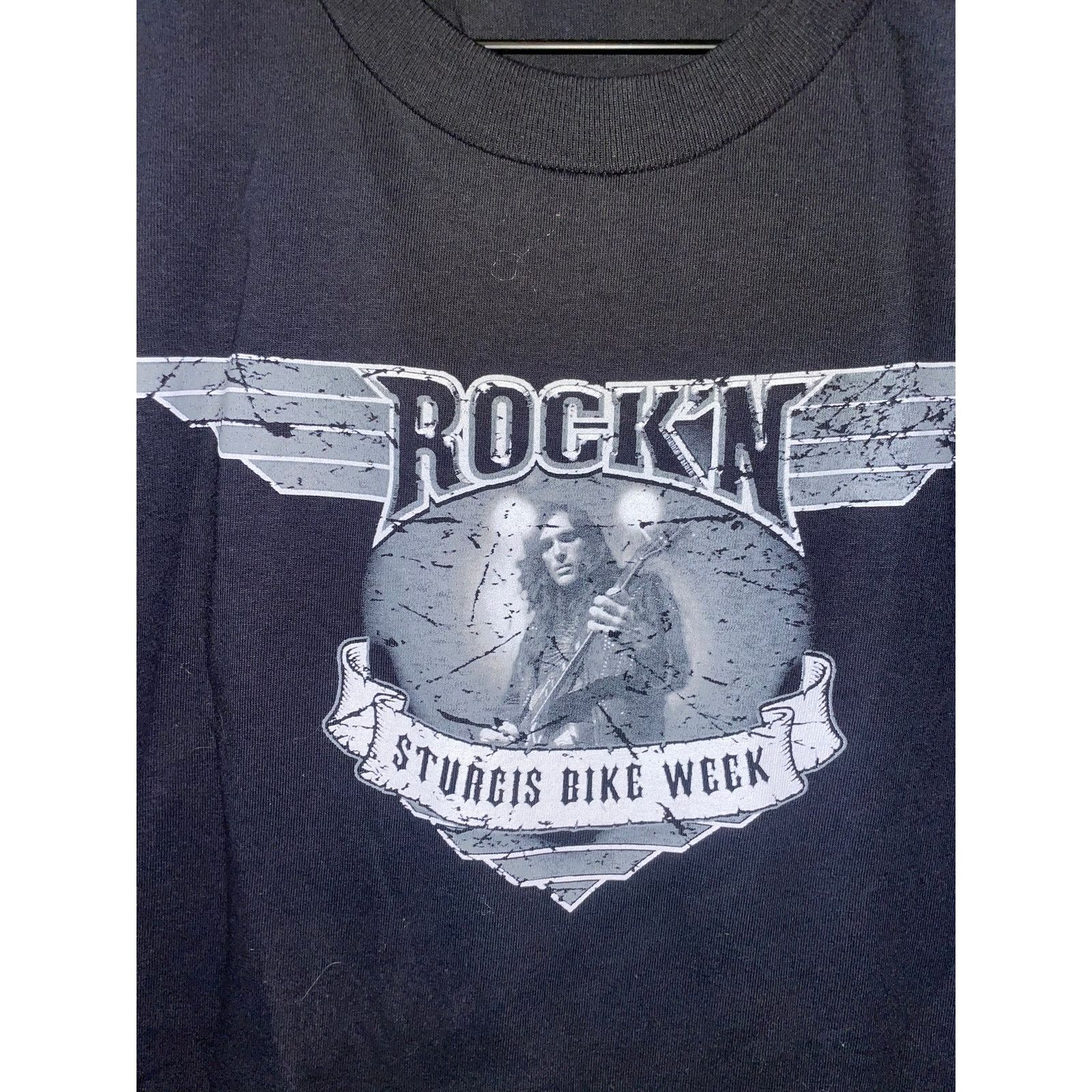 Vintage Sturgis Rock N Bike Week Motorcycle Large Black Concert Tee Size US L / EU 52-54 / 3 - 2 Thumbnail