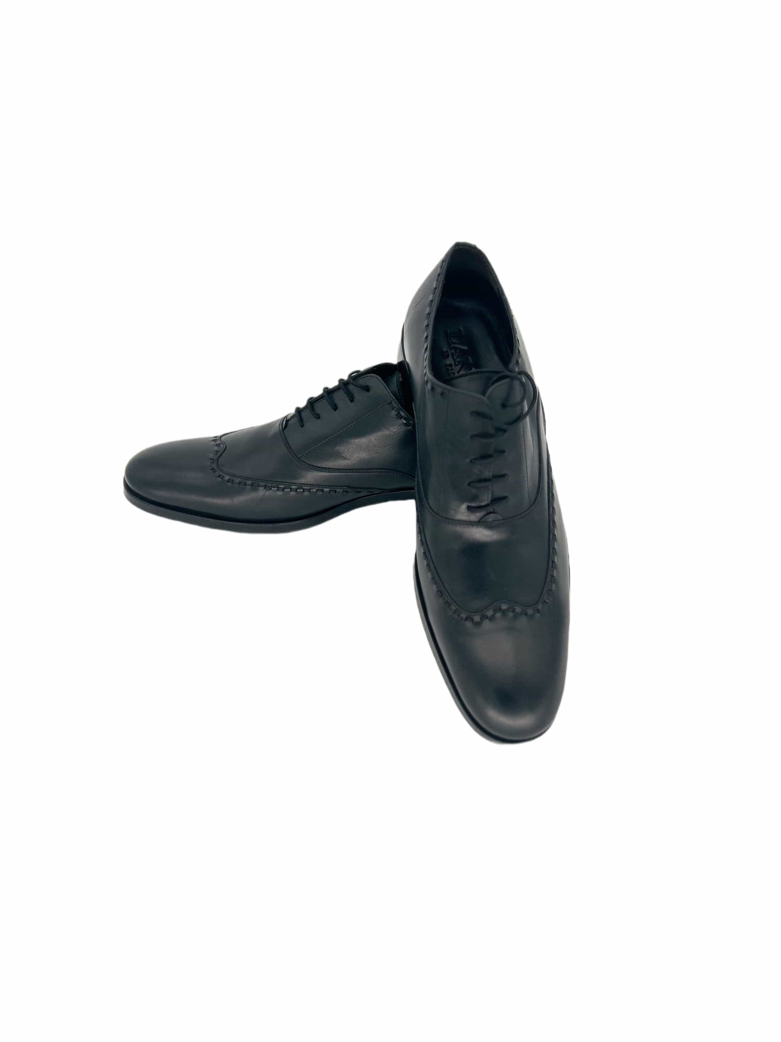 Lanvin Lanvin Black Leather Contemporary Brogue Shoes Size US 11 / EU 44 - 5 Thumbnail