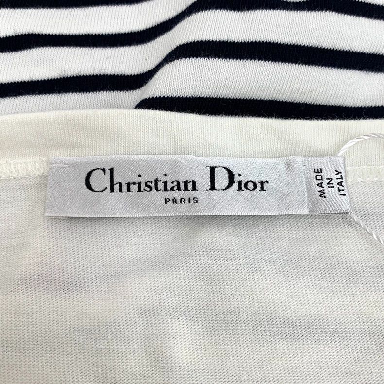 Dior Dior Color-blocked striped letter embroidery cotton short- Size XS / US 0-2 / IT 36-38 - 6 Thumbnail
