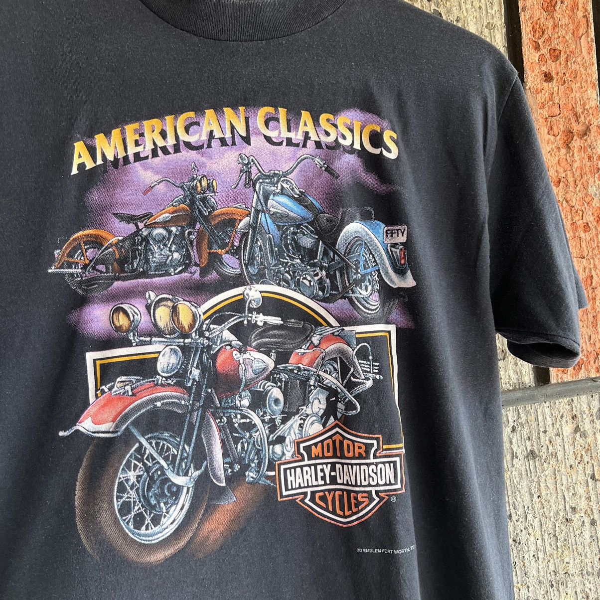 VTG 1992 3D Emblem American Classics Biker Tee Shirt
