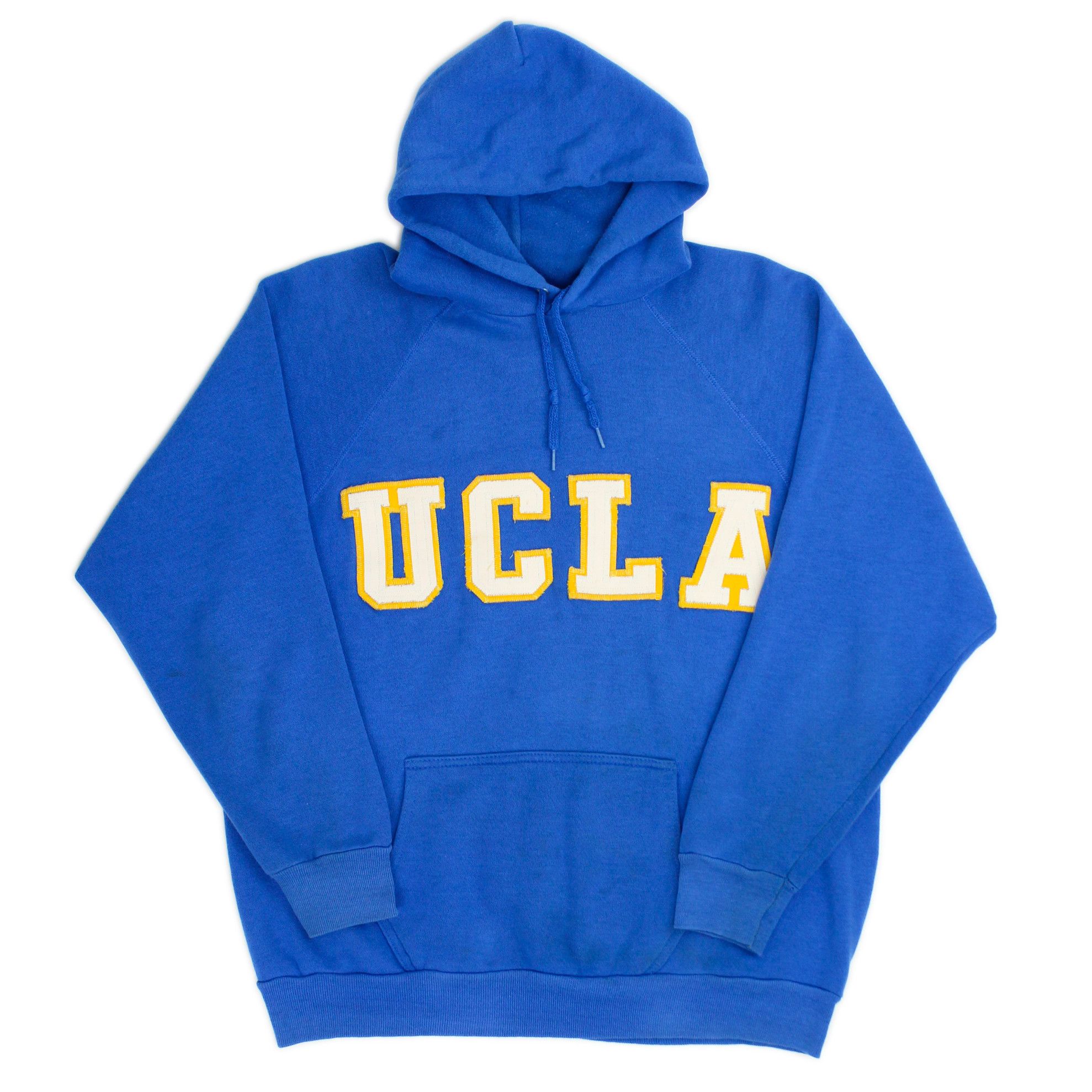 Tultex × Vintage VTG 80s UCLA Twill Applique Raglan Sleeve Hoodie Size US M / EU 48-50 / 2 - 1 Thumbnail