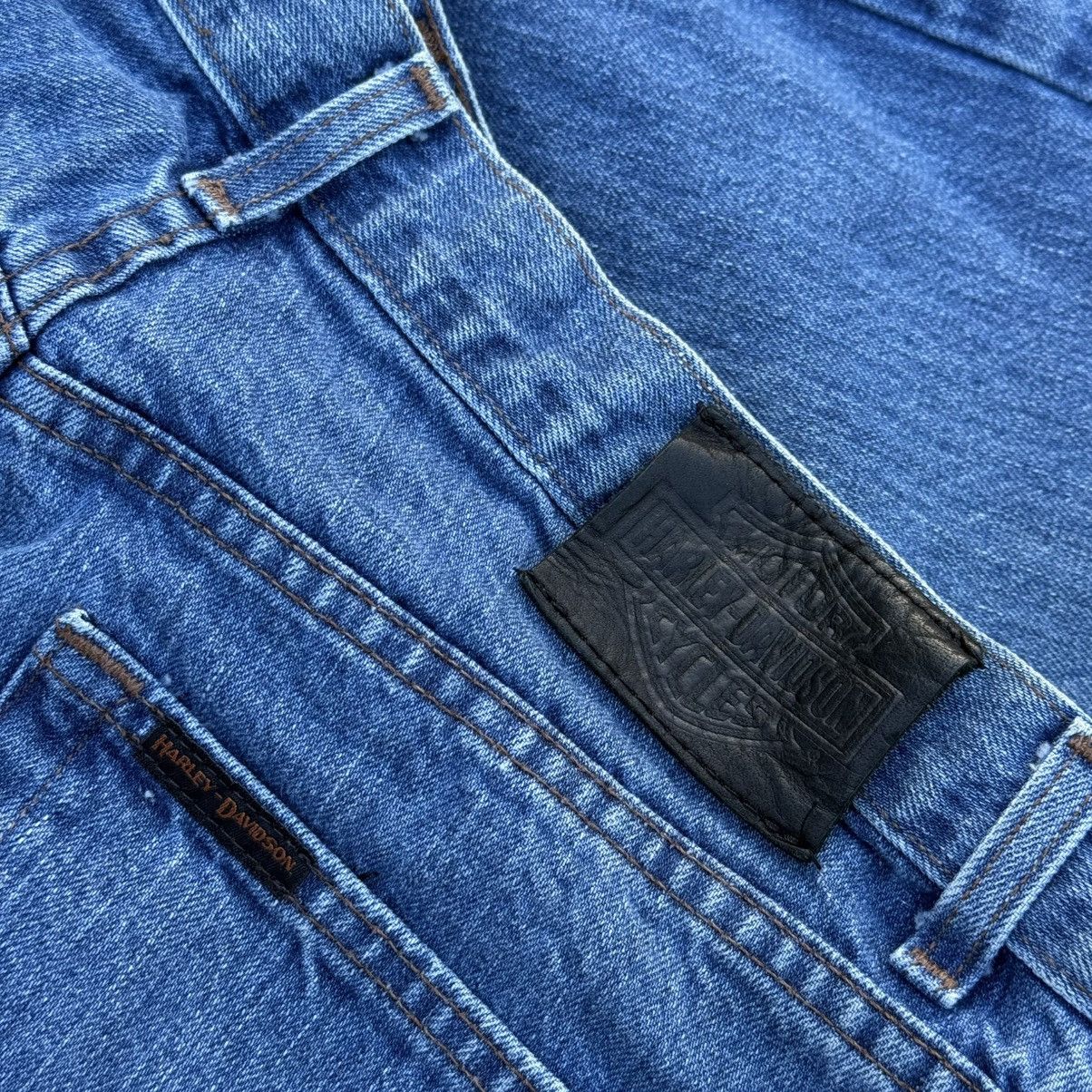 Harley Davidson × Vintage Vintage 00’s Harley-Davidson Men’s Jeans 34x30 Straight Fit Size US 34 / EU 50 - 9 Thumbnail