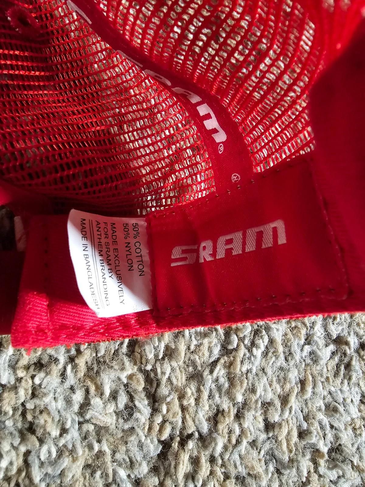 Grand Slam SRAM Trucker Hat Snapback Red White Mesh Cycling Adult Size ONE SIZE - 8 Thumbnail