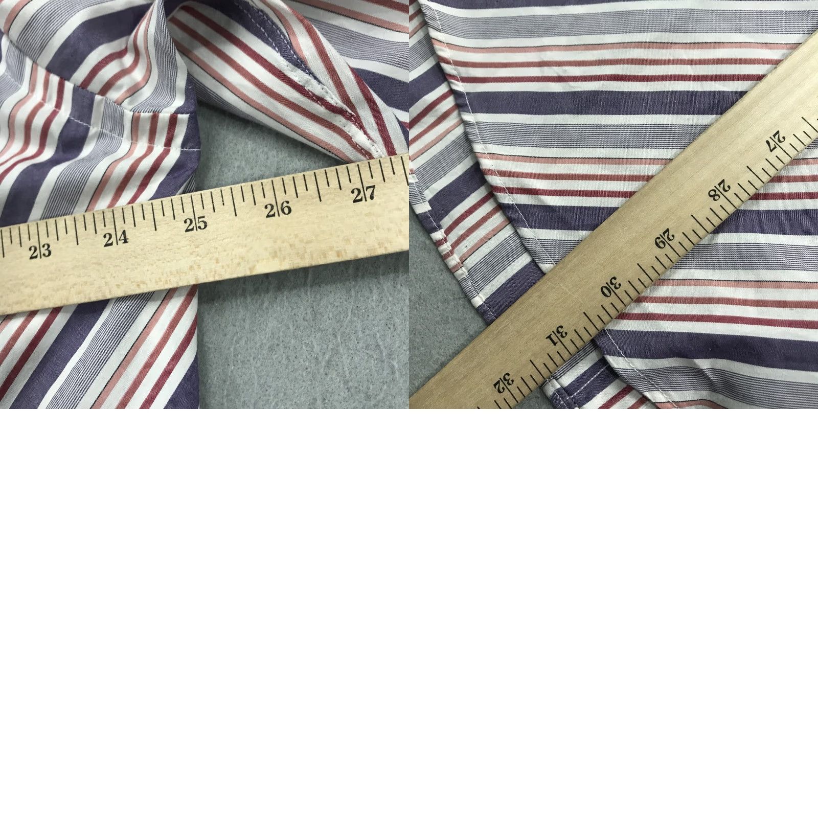 Ted Baker Ted Baker Shirt Mens 16.5 34 35 Purple Red Striped Dress Cotton NWT London Size 46R - 8 Thumbnail