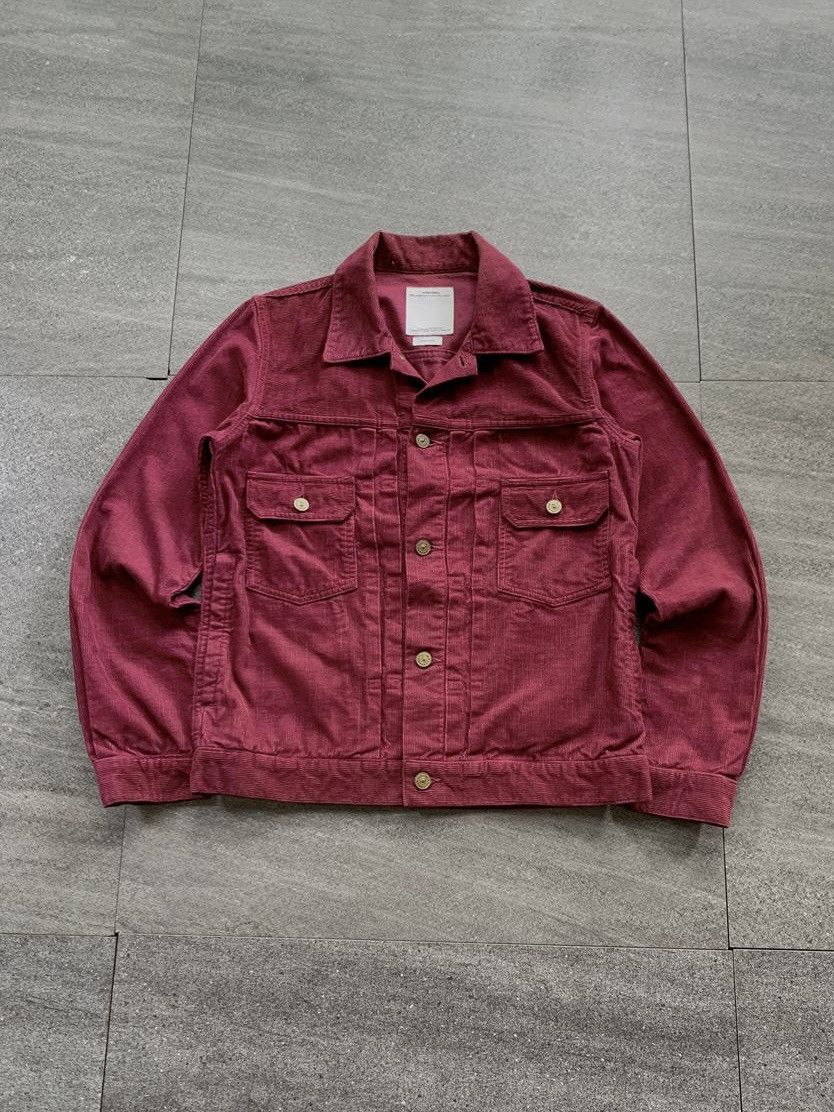 Visvim 101 Corduroy Trucker Jacket in Burgundy Size US S / EU 44-46 / 1 - 2 Thumbnail