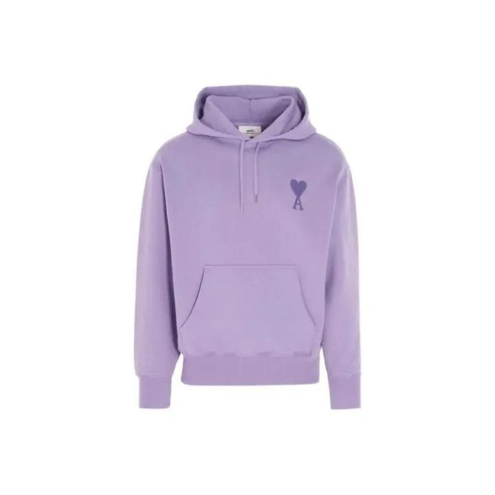 AMI AMIPARIS Purple Heart Hoodie for Couples -2507 Size US XS / EU 42 / 0 - 1 Thumbnail