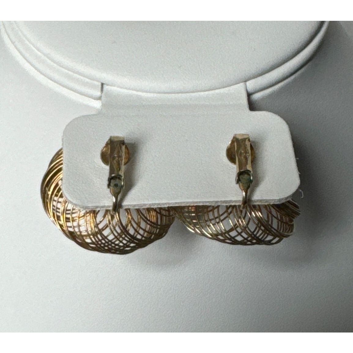 Vintage Vtg Stamped SAC Earrings Clip On wire with gemstone earrings Size ONE SIZE - 9 Thumbnail
