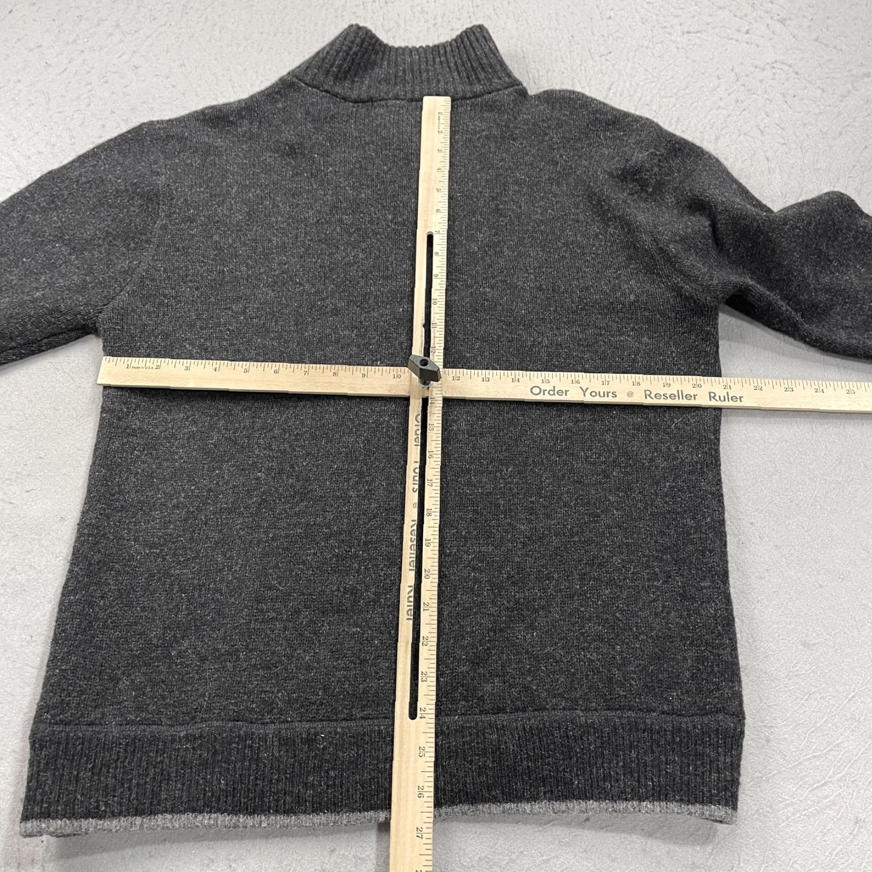 Vintage Irelandseye Sweater Mens Large Gray 100% Wool 1/4 Zip Mock Neck Knit Fisherman Pullover cardigan Size US L / EU 52-54 / 3 - 7 Thumbnail