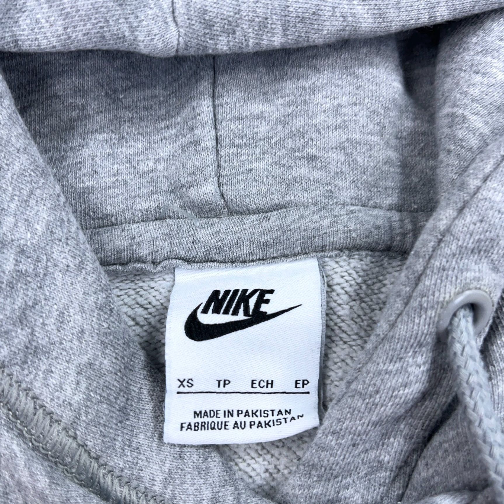 Nike Nike Hoodie Women XS Gray White Center Swoosh Baggy Retro Cotton Heather Size XS / US 0-2 / IT 36-38 - 3 Thumbnail