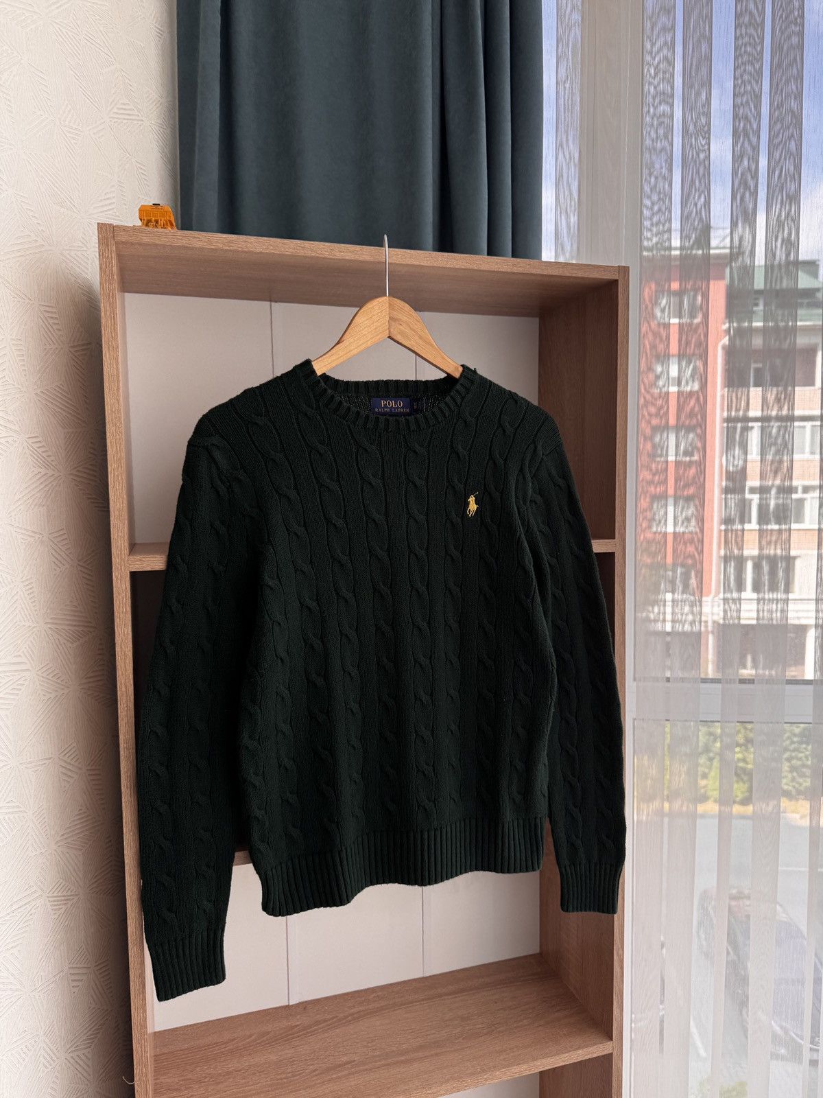 Polo Ralph Lauren × Vintage Vintage Polo Ralph Lauren Emerald Green Cable Knit Sweater Size S / US 4 / IT 40 - 1 Thumbnail