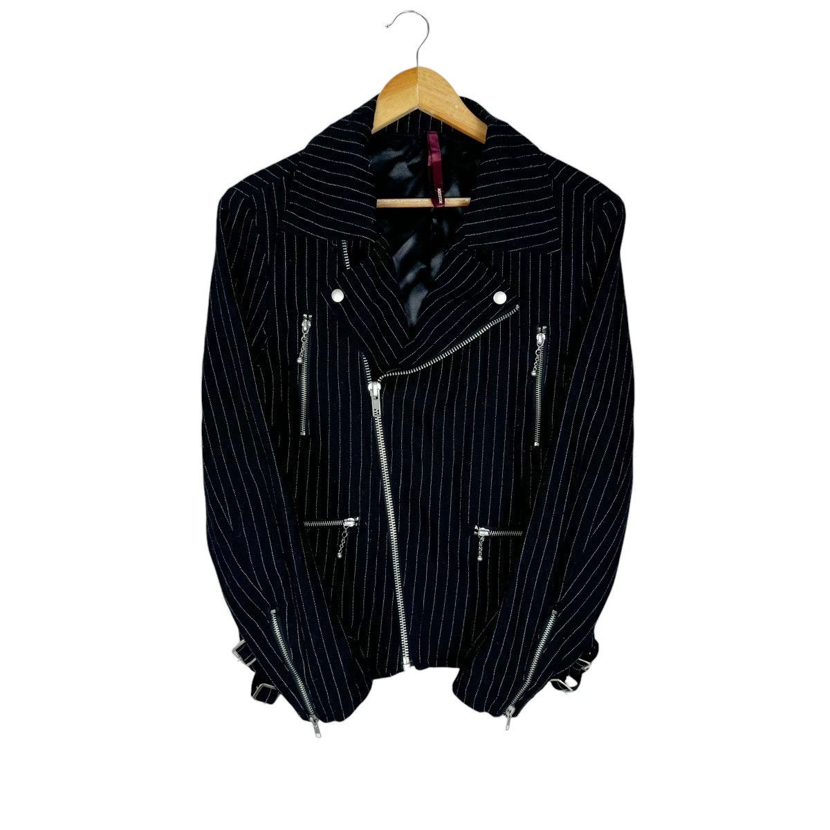 If Six Was Nine 🌟HIKARI SHOJI BIKER DOUBLE COLLAR JACKET LIKE JUNYA WATANABE Size M / US 6-8 / IT 42-44 - 1 Thumbnail