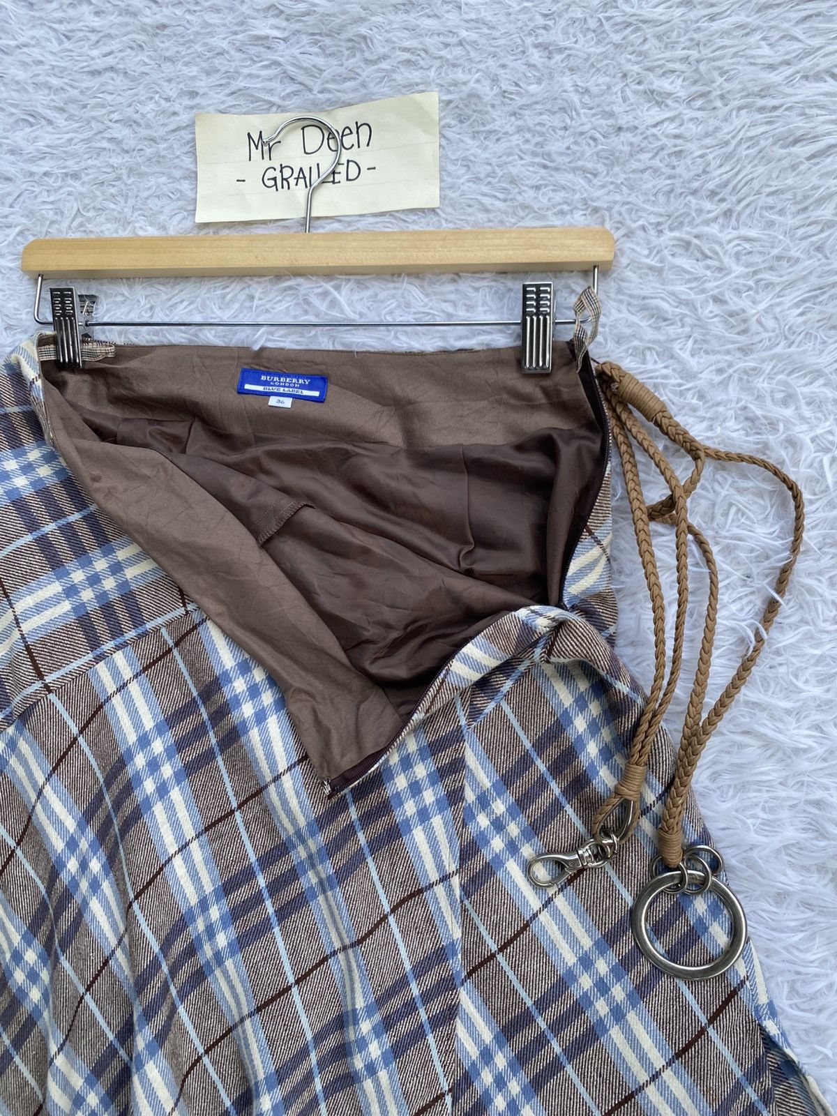 Burberry Rare Vintage Burberry Checkered Midi Skirt Size 26" / US 2 / IT 38 - 10 Thumbnail
