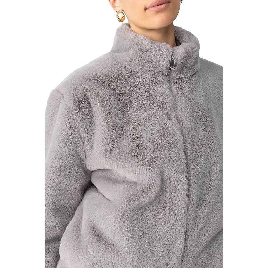 Sanctuary Sanctuary Women Grey Lux Faux Fur Short Coat Jacket Size XXL Size XXL / US 16-18 / IT 52-54 - 2 Thumbnail