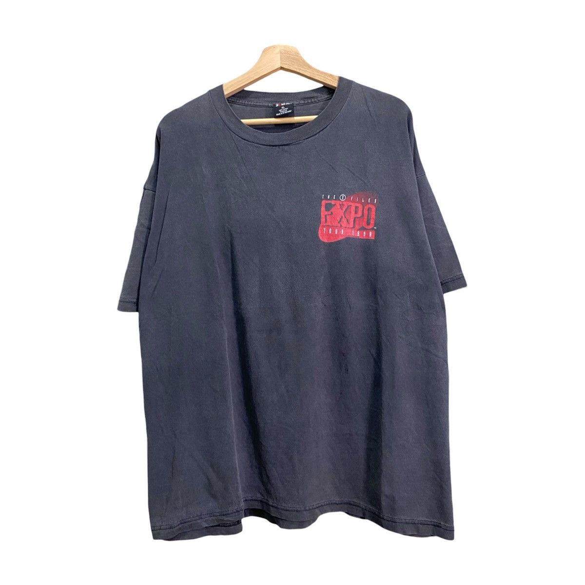 Vintage Vintage 90s The X-Files Expo Tour 1998 T-Shirt Washed Black Size US XL / EU 56 / 4 - 2 Thumbnail