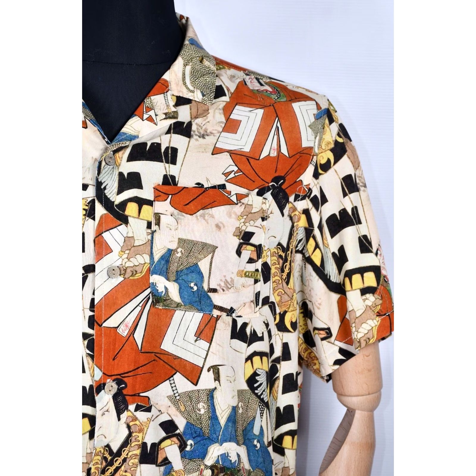 Percival Percival Shirt Cubin Collar Button-Up L Multicolor Short Sleeve Men Casual Summer Spring L Mens Size US L / EU 52-54 / 3 - 2 Thumbnail