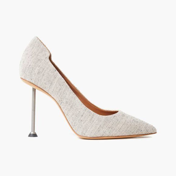 Victoria Beckham Victoria Beckham Canvas Pointy Pump Heels Size US 10 / IT 40 - 2 Thumbnail