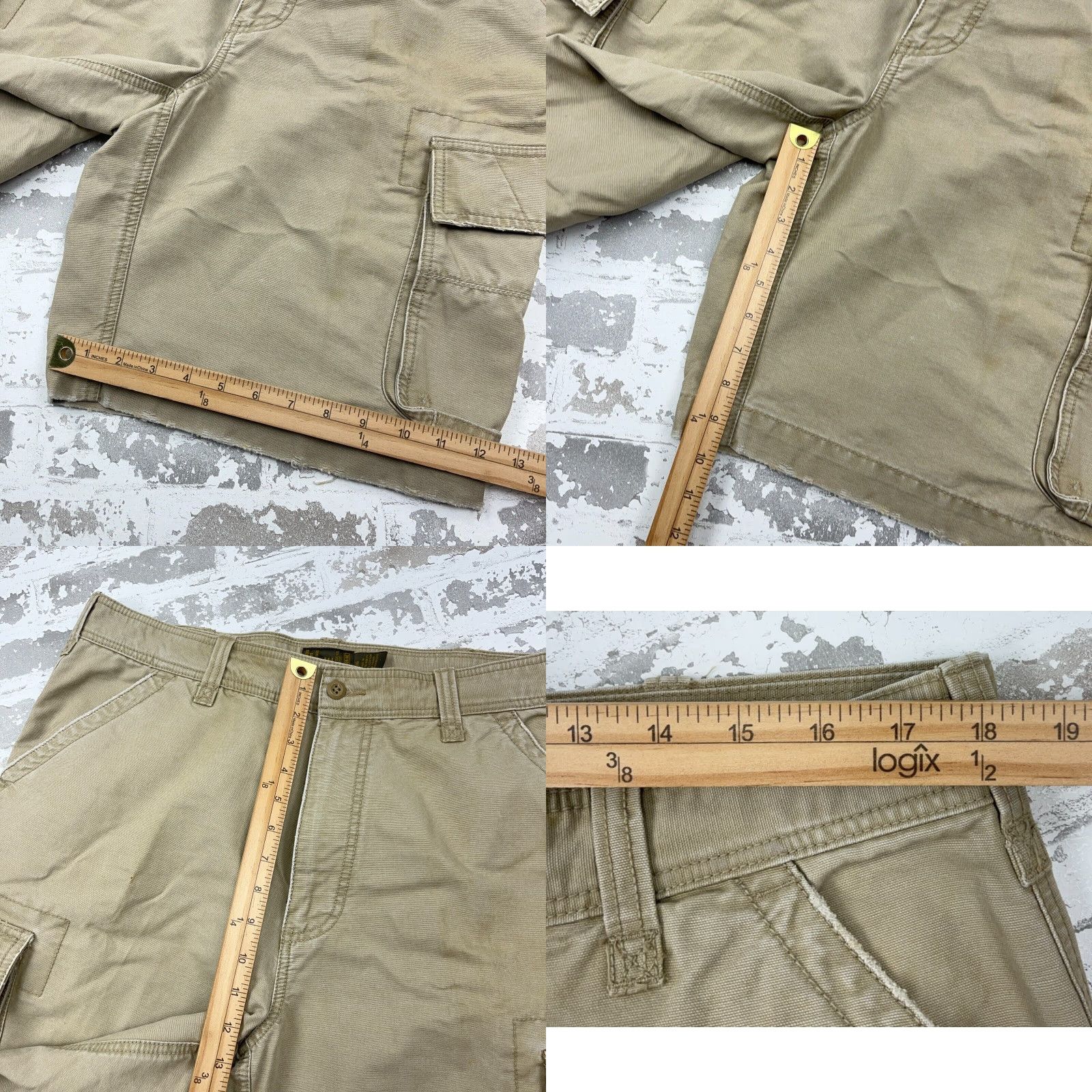 American Eagle Outfitters VINTAGE American Eagle Cargo Shorts Men 36 Beige Baggy Y2K Skate Size US 36 / EU 52 - 8 Thumbnail