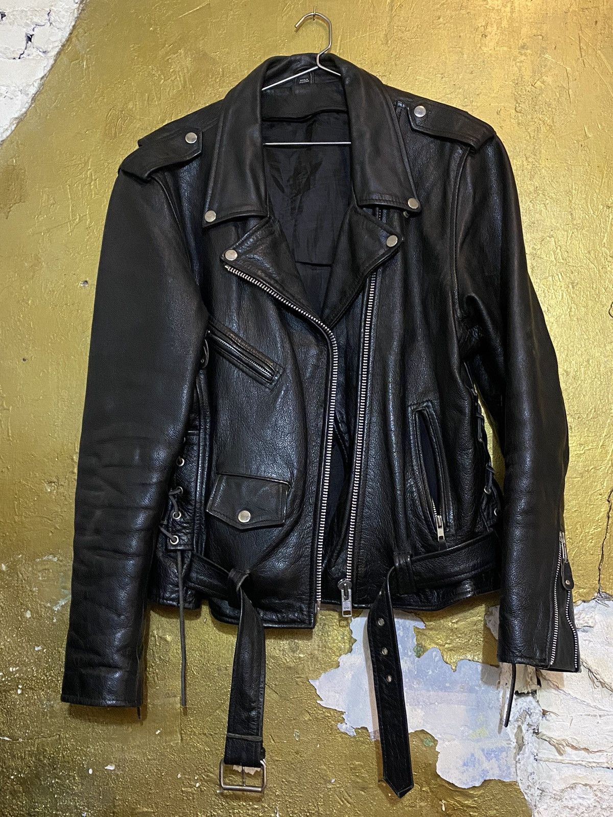 Other Leather Biker Jacket Size US XXL / EU 58 / 5 - 3 Thumbnail