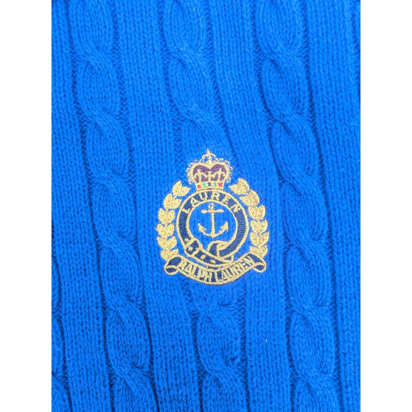 Ralph Lauren Lauren Ralph Lauren Cableknit Turtle Neck Sweater Blue Women's XL Pullover Knit Pullover Shirt? Size XL / US 12-14 / IT 48-50 - 3 Thumbnail