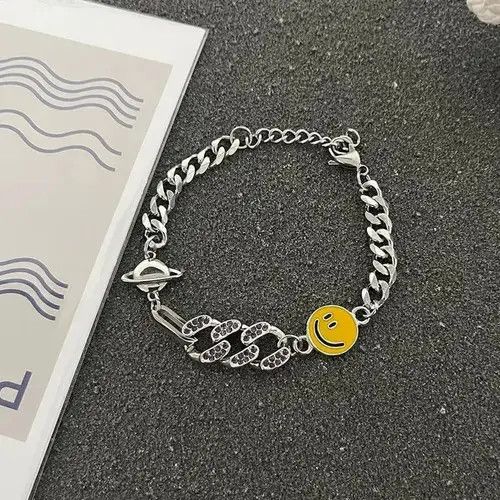Jewelry Planet Smiley Face Charm Bracelet Size ONE SIZE - 3 Thumbnail