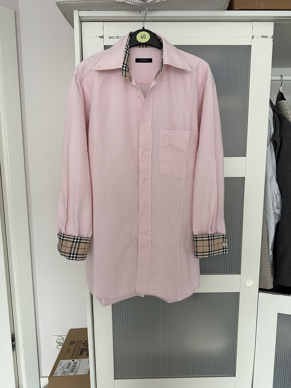 Burberry monogram Shirt with logo BB rose pink