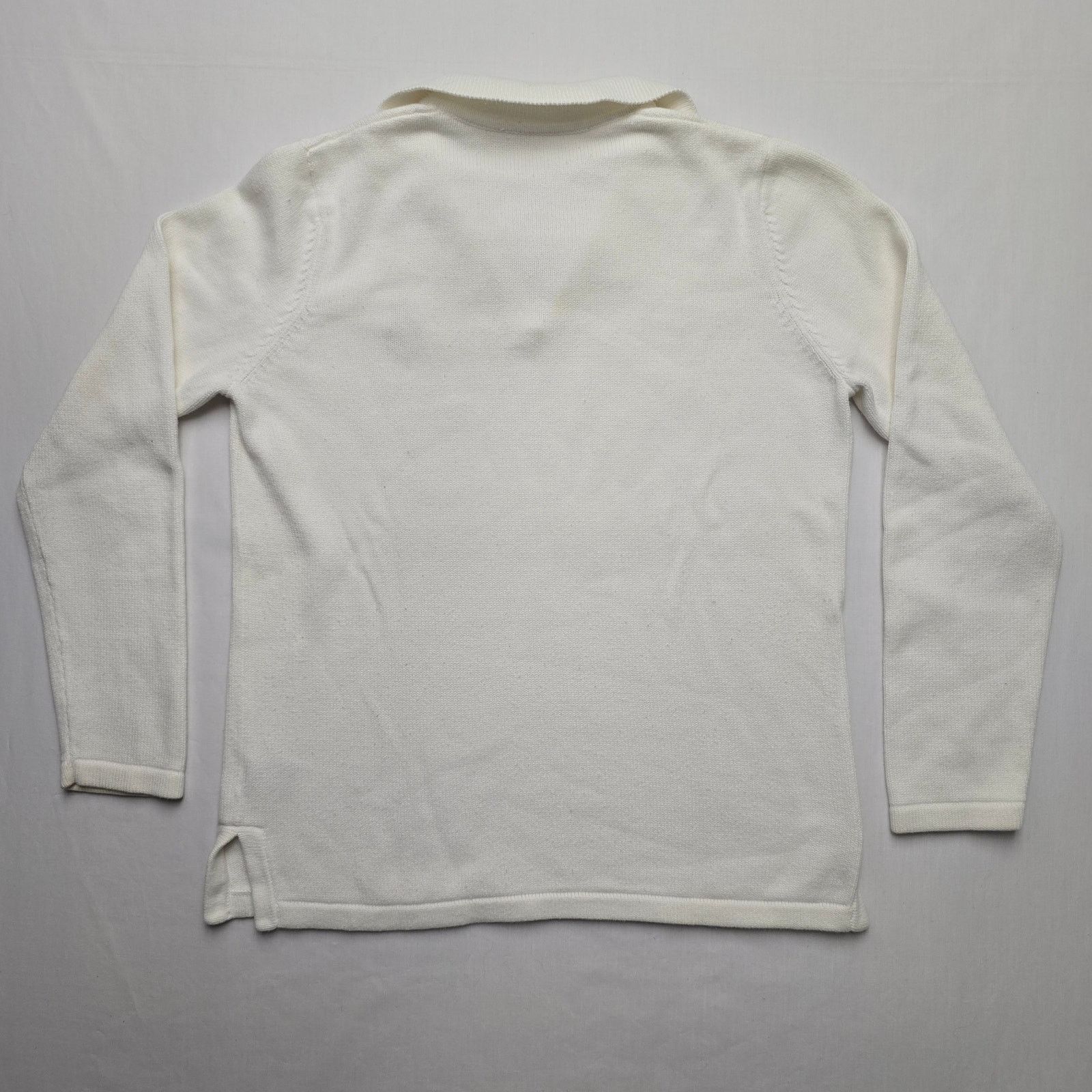 Lauren Ralph Lauren × Vintage Vintage Lauren Ralph Lauren White Logo Crest PL Sweater Size L / US 10 / IT 46 - 8 Thumbnail