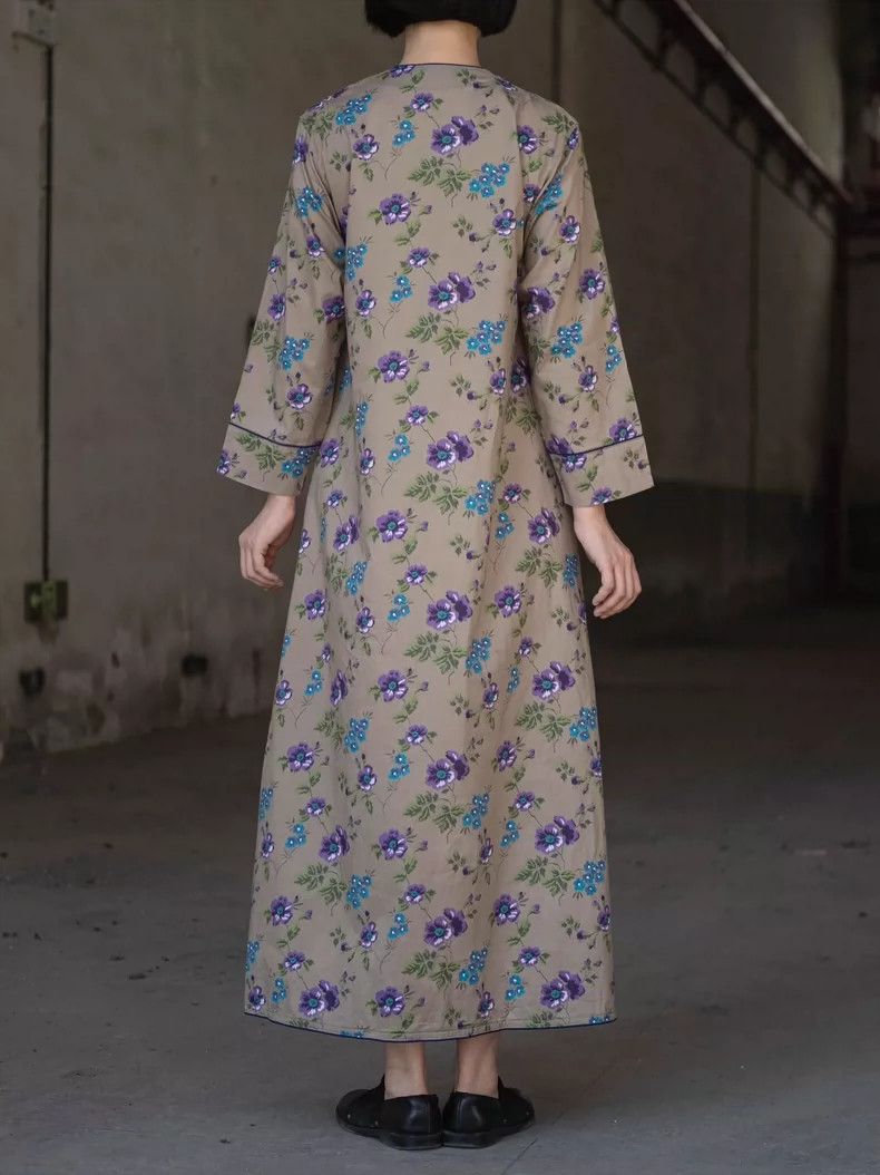 Kenzo KENZO Blue and purple floral dress Size M / US 6-8 / IT 42-44 - 4 Thumbnail