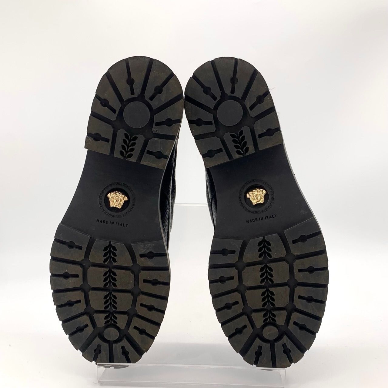 Versace [Versace] Medusa Head Black Leather Zip Boots 35 Size US 5 / IT 35 - 3 Thumbnail