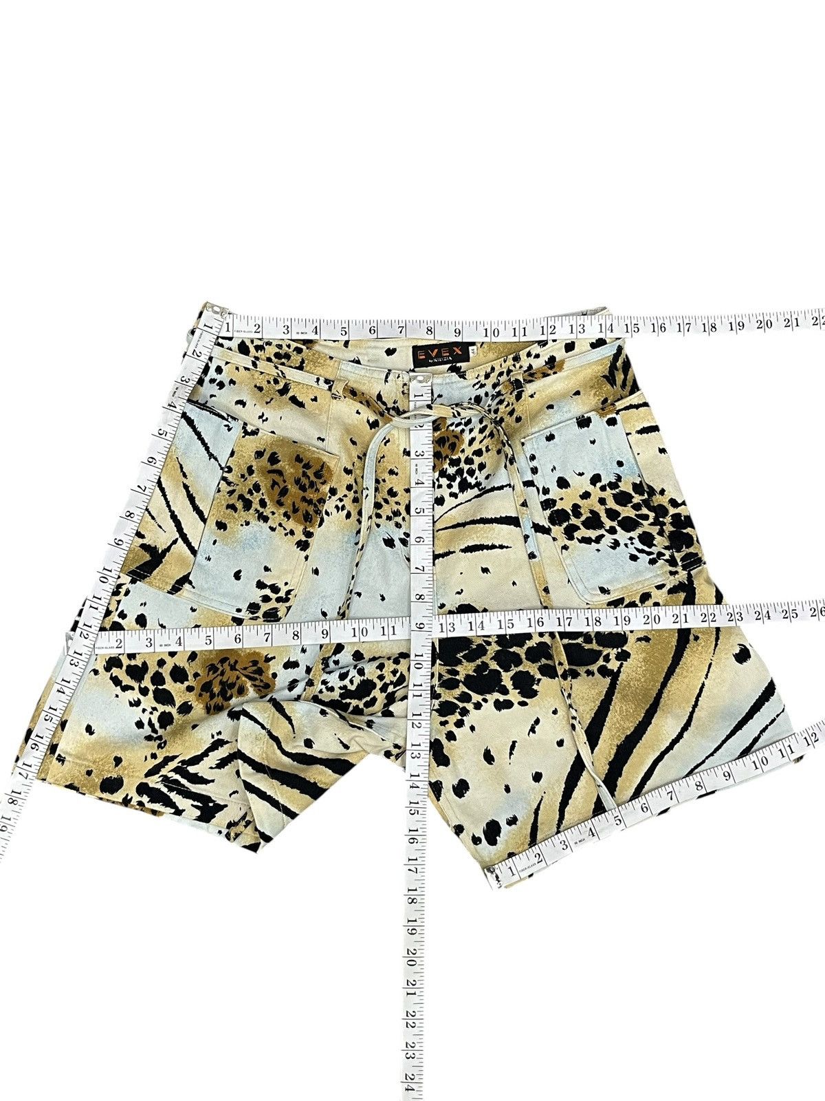 Krizia Archive EVEX by KRIZIA Animal Print Safari Shorts Skort Size 28" / US 6 / IT 42 - 11 Thumbnail