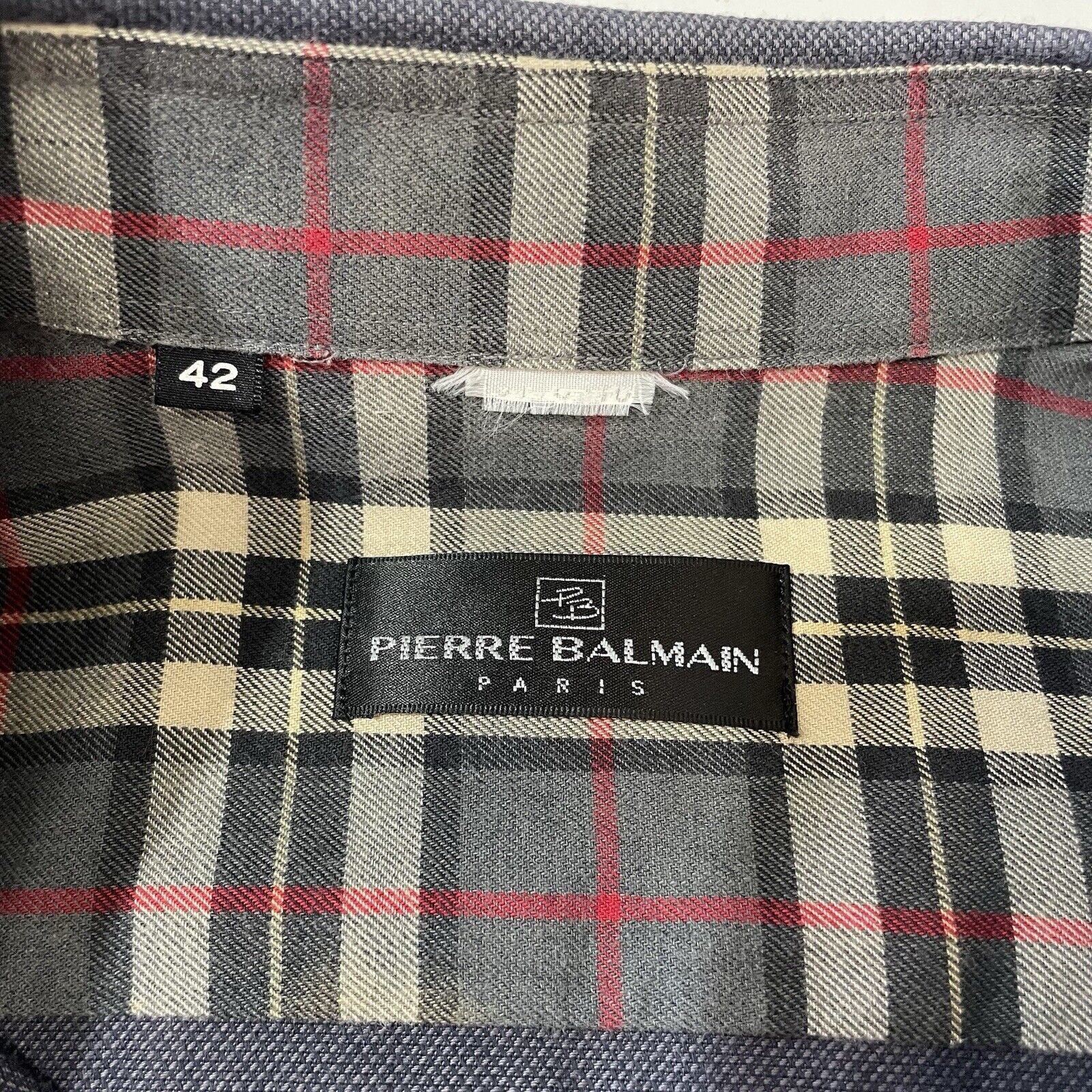 Pierre Balmain VTG Pierre Balmain Men’s Large Gray Woven Dress Shirt 42 Size US L / EU 52-54 / 3 - 3 Thumbnail