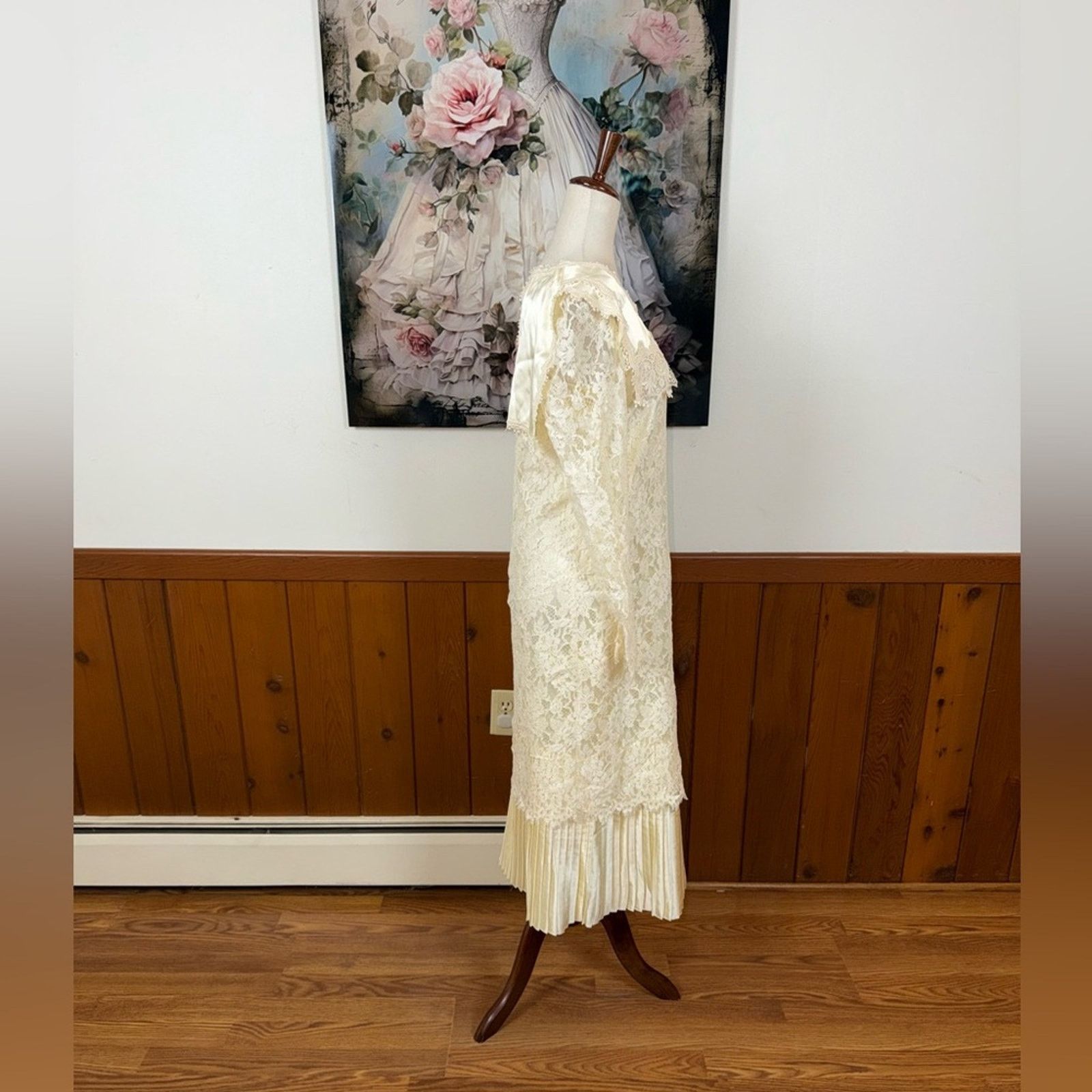 Other Vintage 90s Scott McClintock Tea Length Wedding Dress! Size XL / US 12-14 / IT 48-50 - 5 Thumbnail
