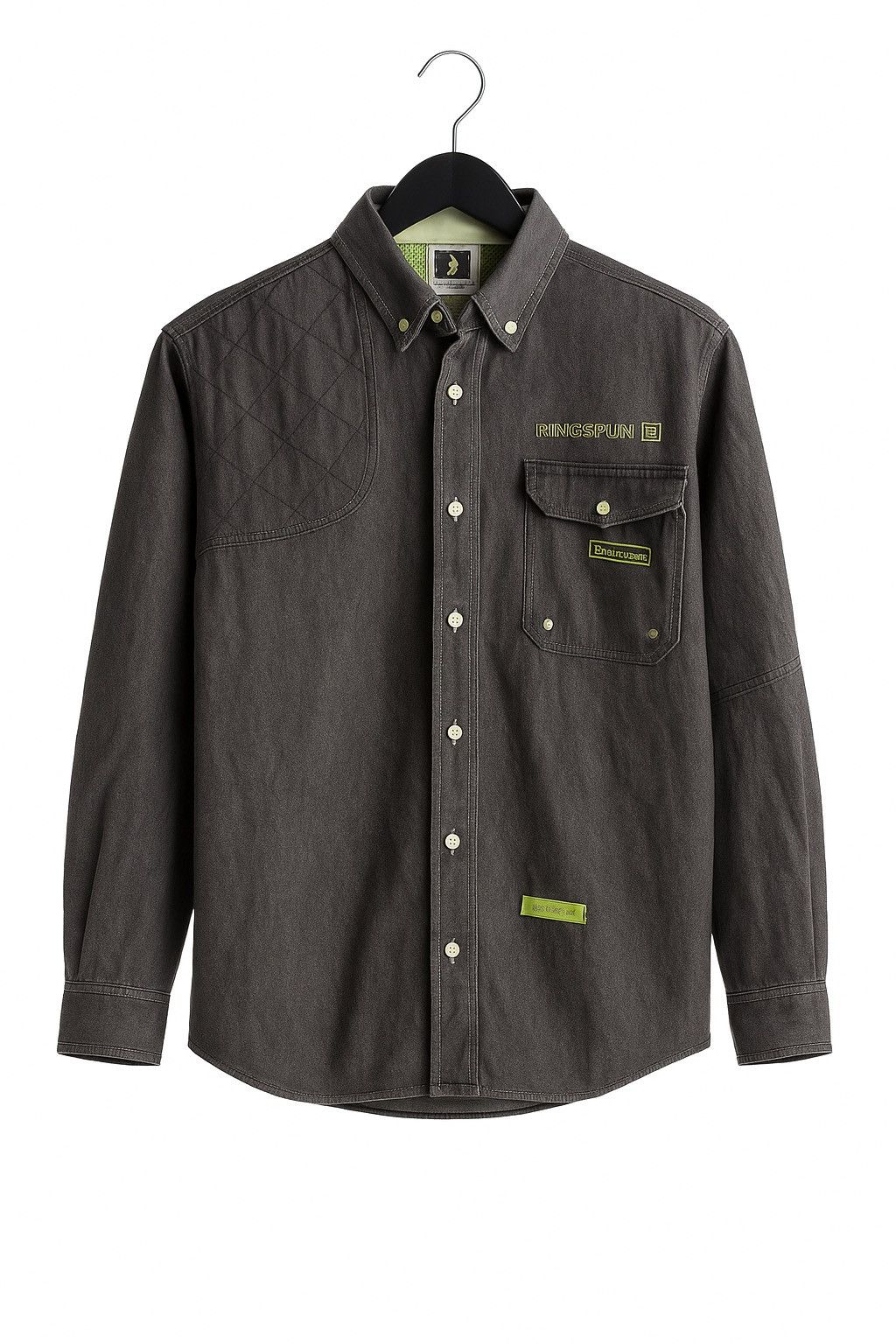Ringspun Vintage Military-Inspired Long Sleeve Shirt