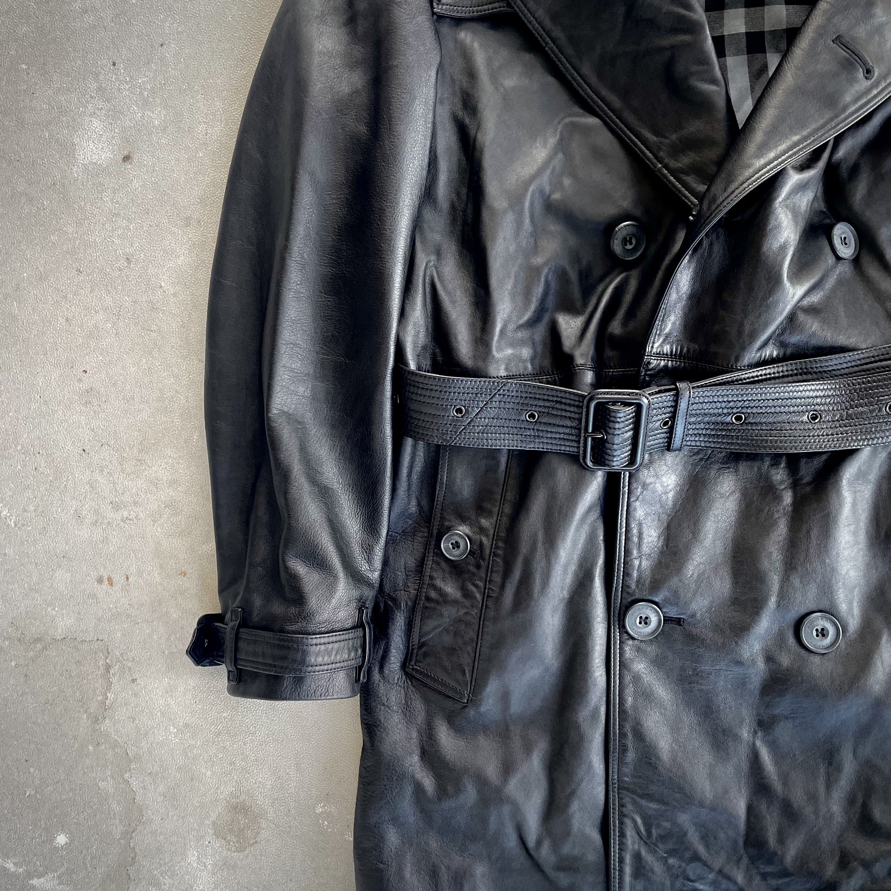 Burberry Leather Trench Coat Size US L / EU 52-54 / 3 - 3 Thumbnail