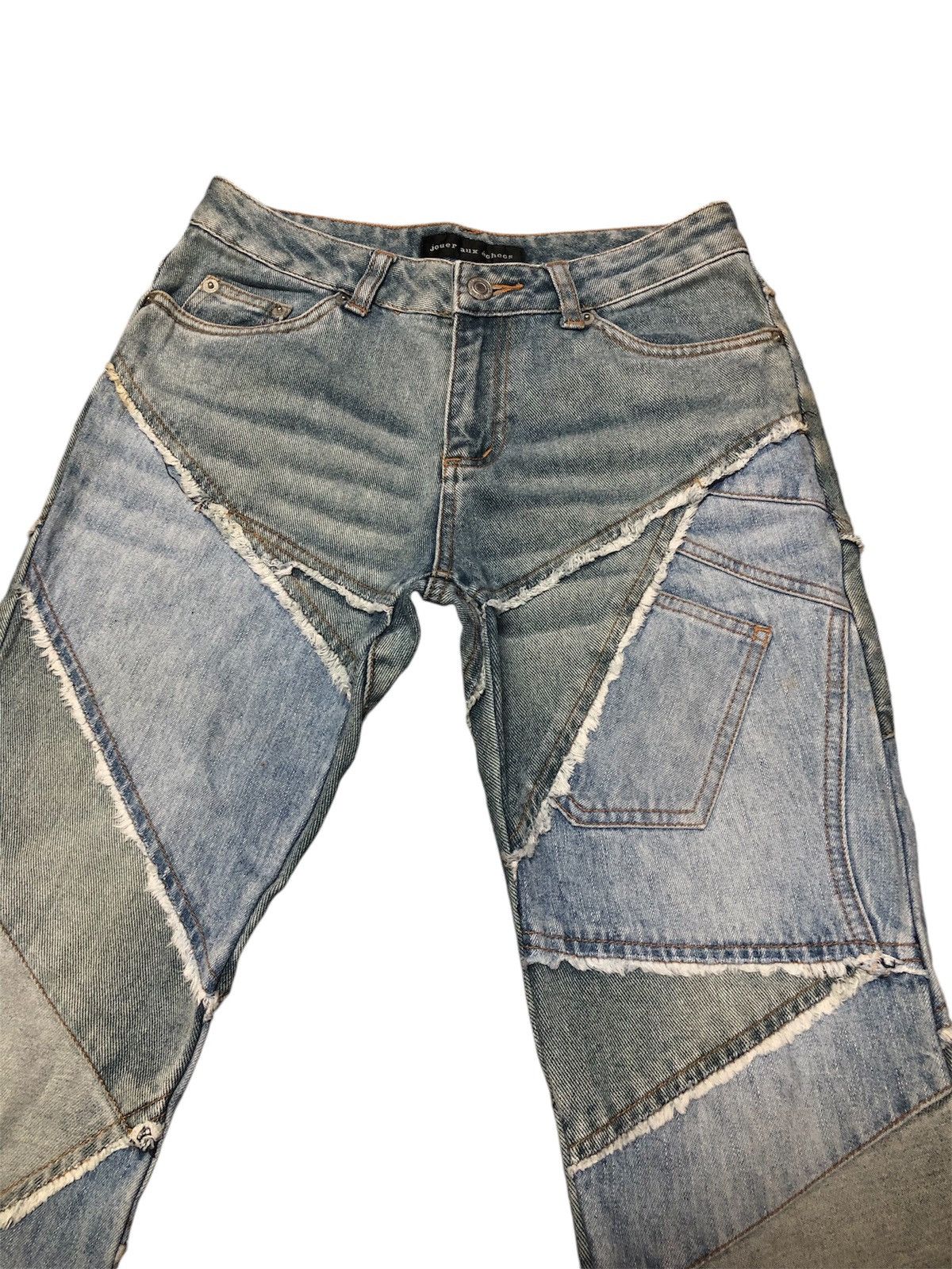 Other VINTAGE JOUER AUX ECHECH HAGI DENIM FLARED JEANS Size 28" / US 6 / IT 42 - 12 Thumbnail