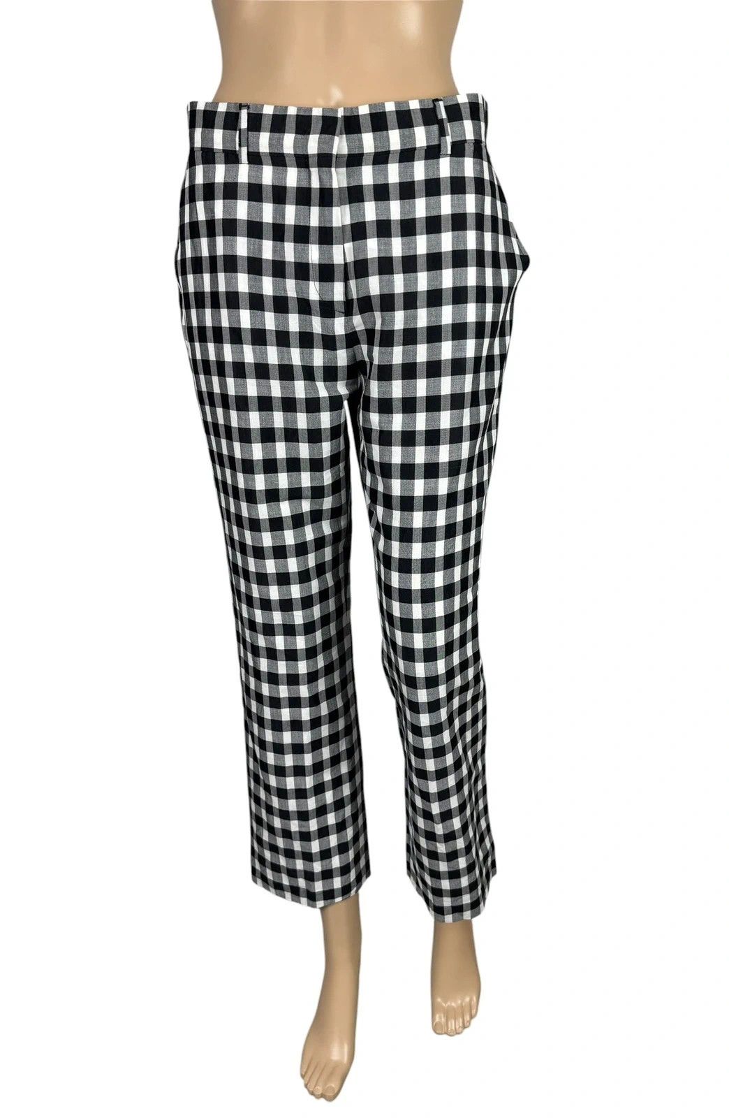 Max Mara Max Mara Plaid Pants Crop Rami Cotton size UK10 US8 Size 32" / US 10 / IT 46 - 2 Thumbnail