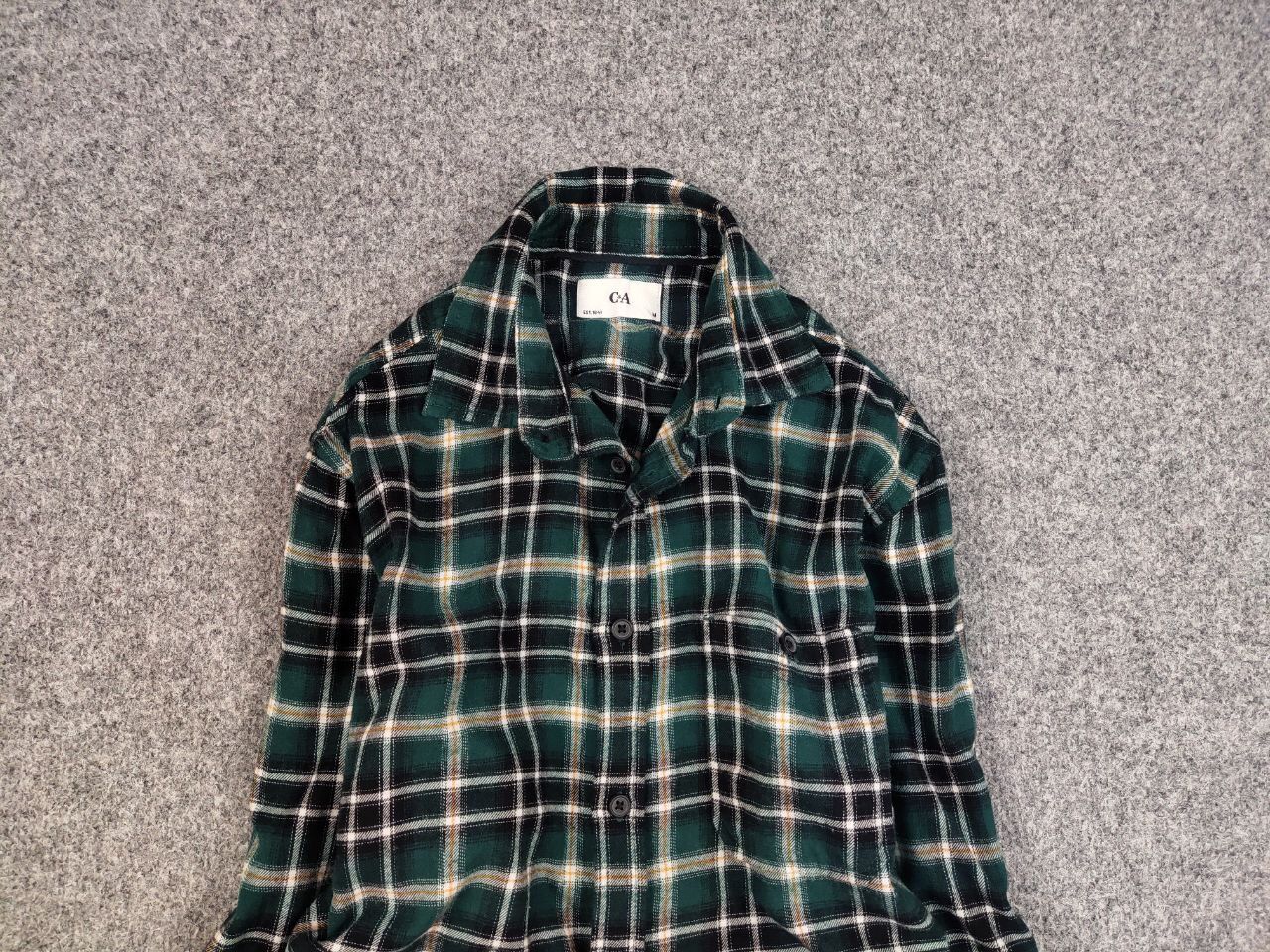 Flannel Vintage 90's Flannel Checkered Dark Shirt Travis Scott Style Size US M / EU 48-50 / 2 - 7 Thumbnail