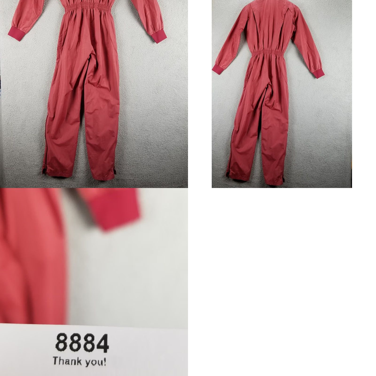 Helly Hansen VTG RARE Helly Hansen One Piece Full Sailing Suit Womens Medium Red Windbreaker Jacket (Sailing) Size M / US 6-8 / IT 42-44 - 10 Thumbnail