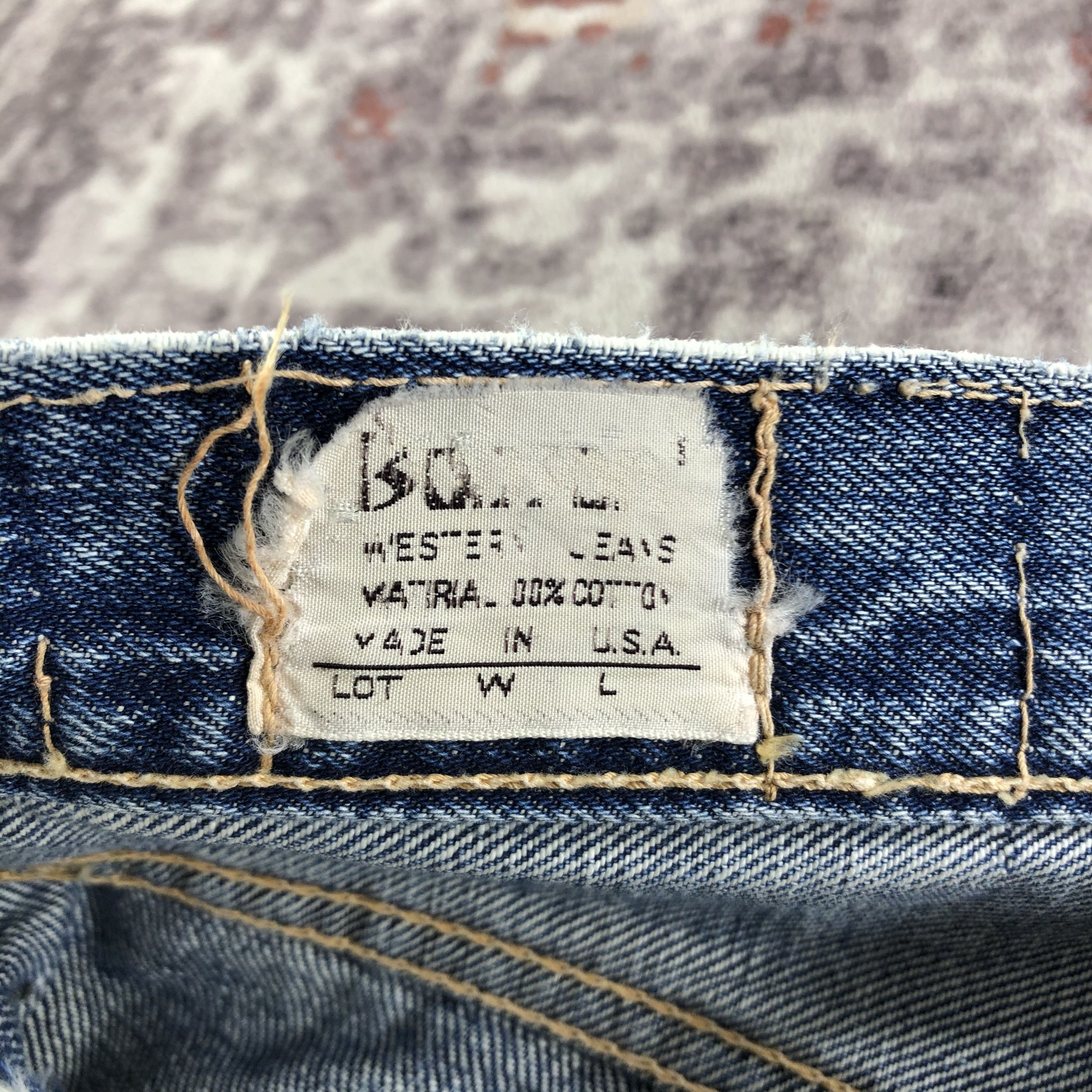 Vintage Vintage 80s Bobson Redline Denim Jeans-JM3618 Size US 29 - 8 Thumbnail