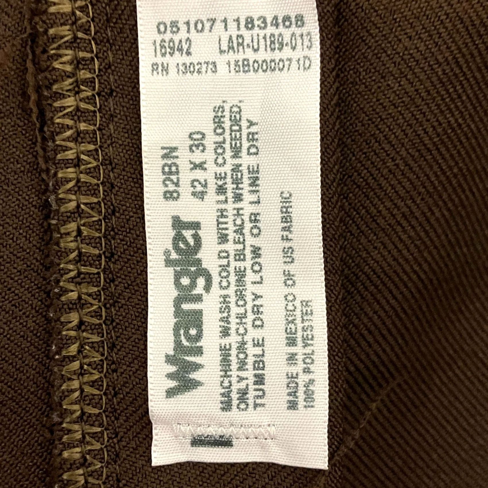 Wrangler Vintage Wrangler Trousers 40W 30L Brown Straight Leg 82BN Smart Casual Mens Size US 40 / EU 56 - 5 Thumbnail