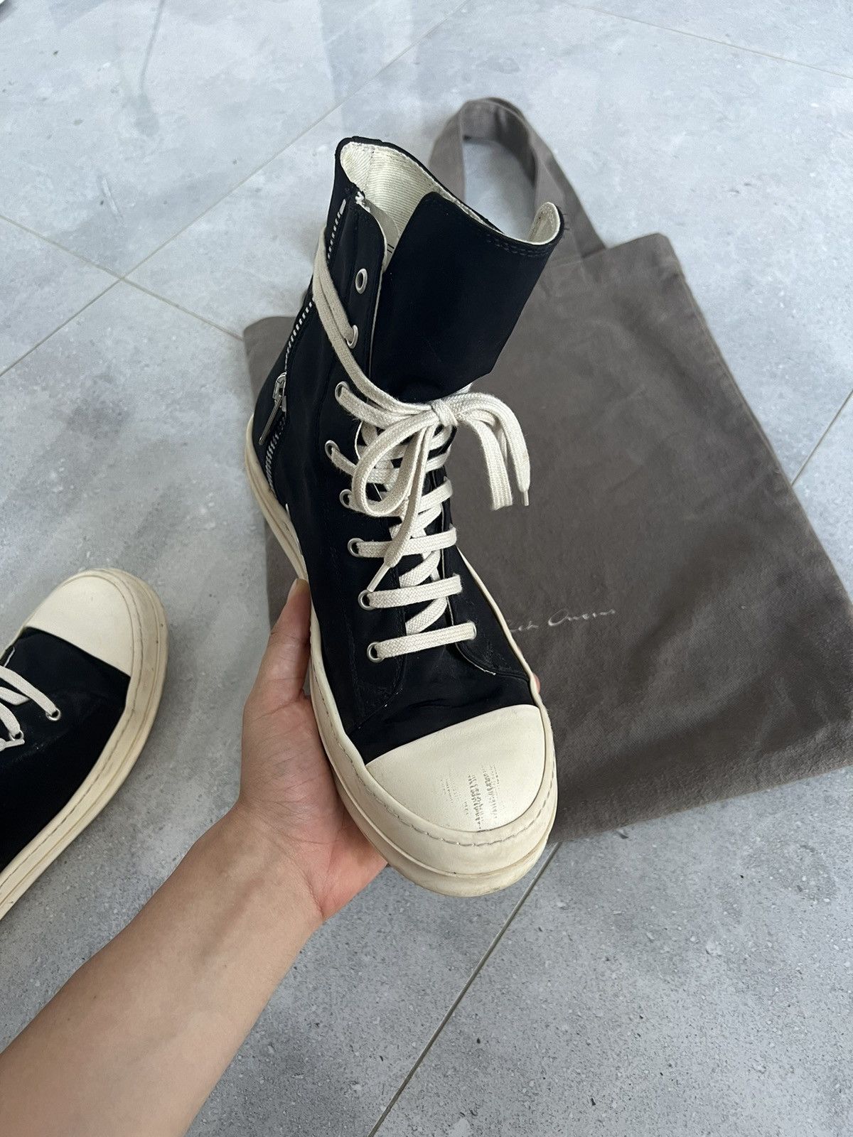 Rick Owens × Rick Owens Drkshdw Rick Owens Nylon Ramones Size US 9 / EU 42 - 6 Thumbnail