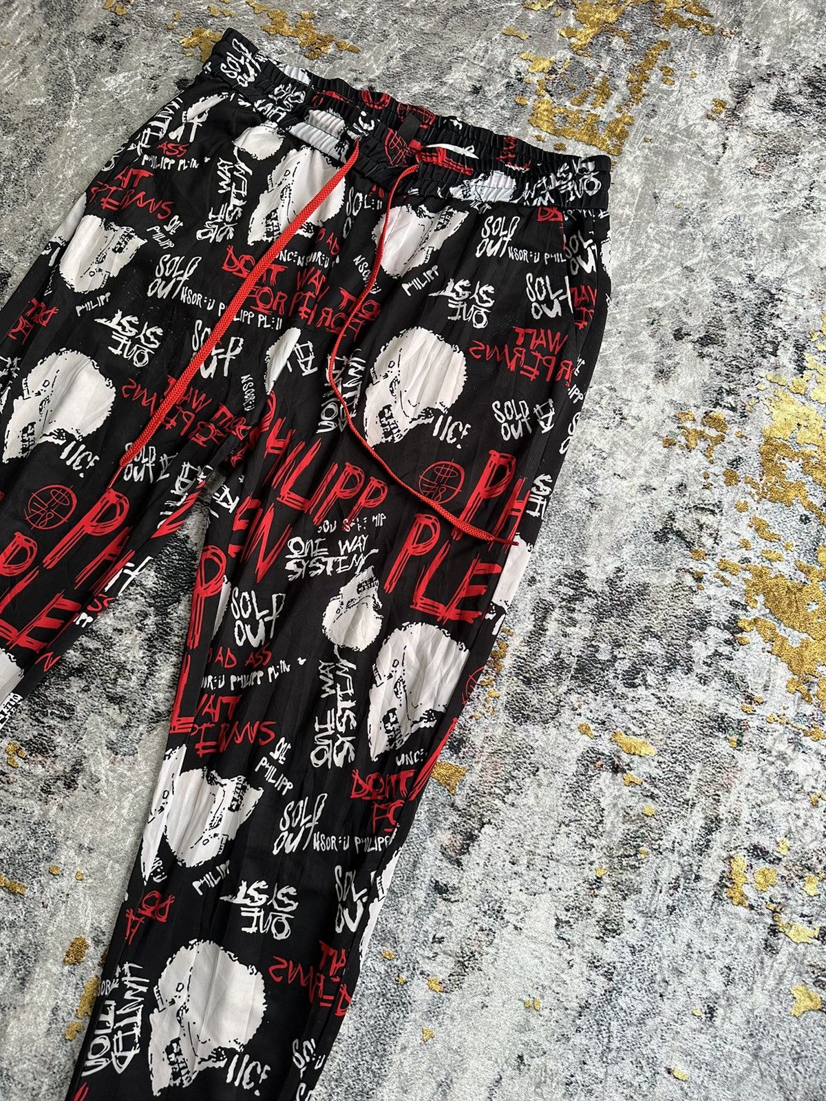 14th Addiction CRAZY FASHION SKULL LIKE MADPUNKS PANTS IF6WAS9 PUNK STYLE Size US 33 - 2 Thumbnail
