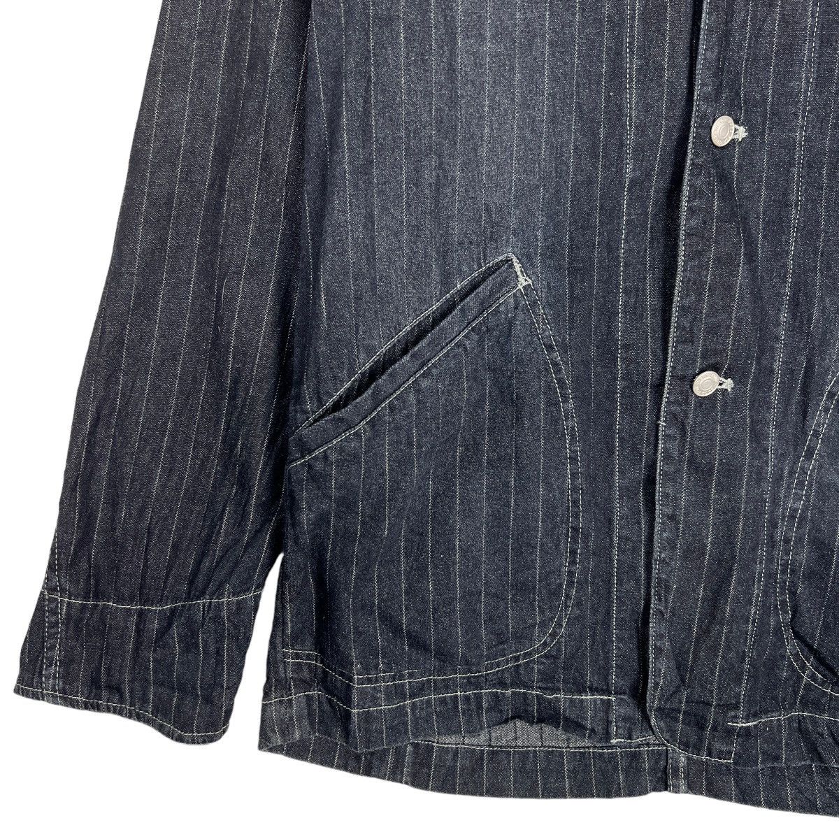 Japanese Brand 🔥 JUNGLE STORM HIKORY STRIPE CHORE JACKET Size US M / EU 48-50 / 2 - 4 Thumbnail